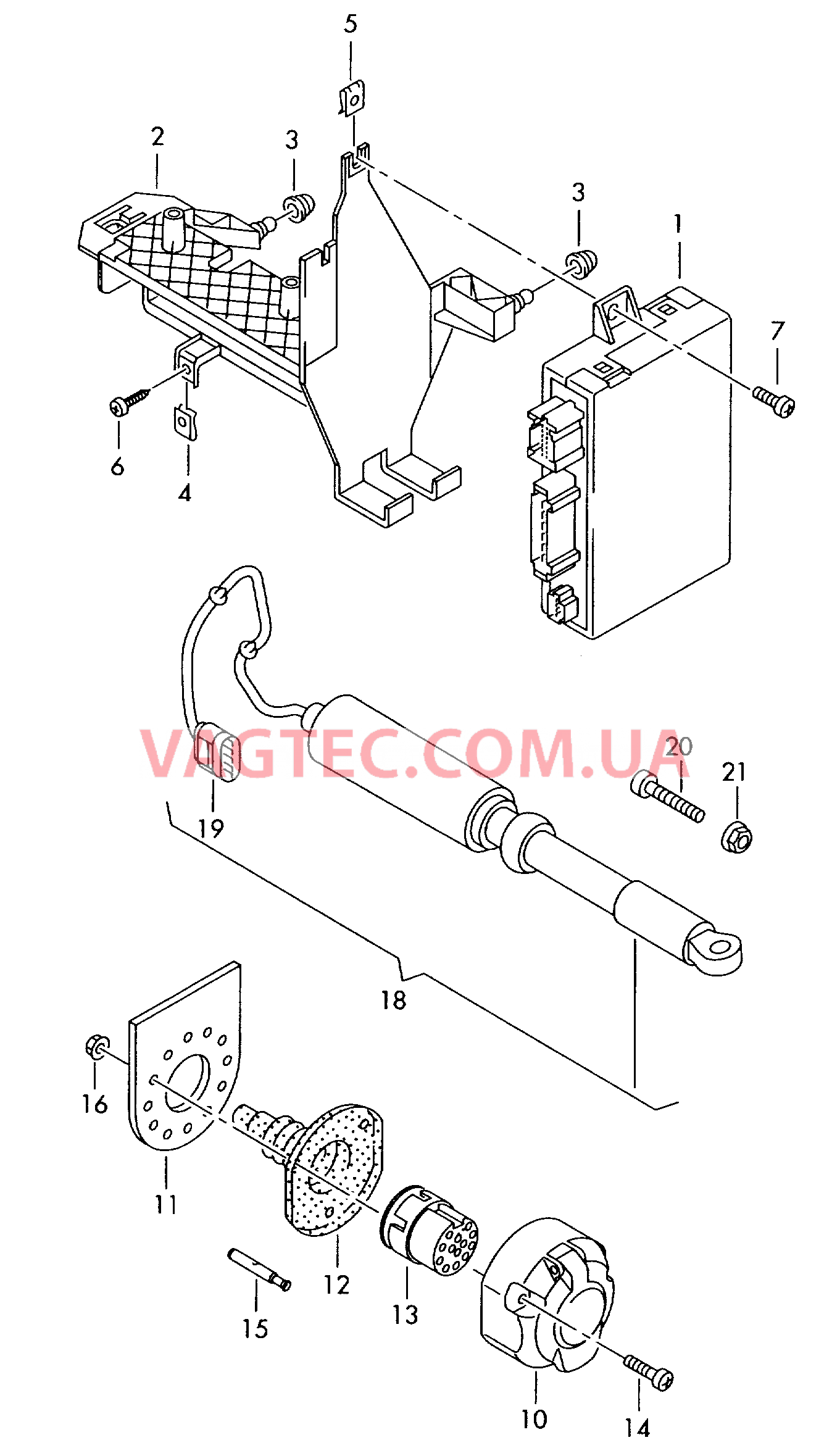 Электрические детали для прицепа  для VOLKSWAGEN Touareg 2007-1