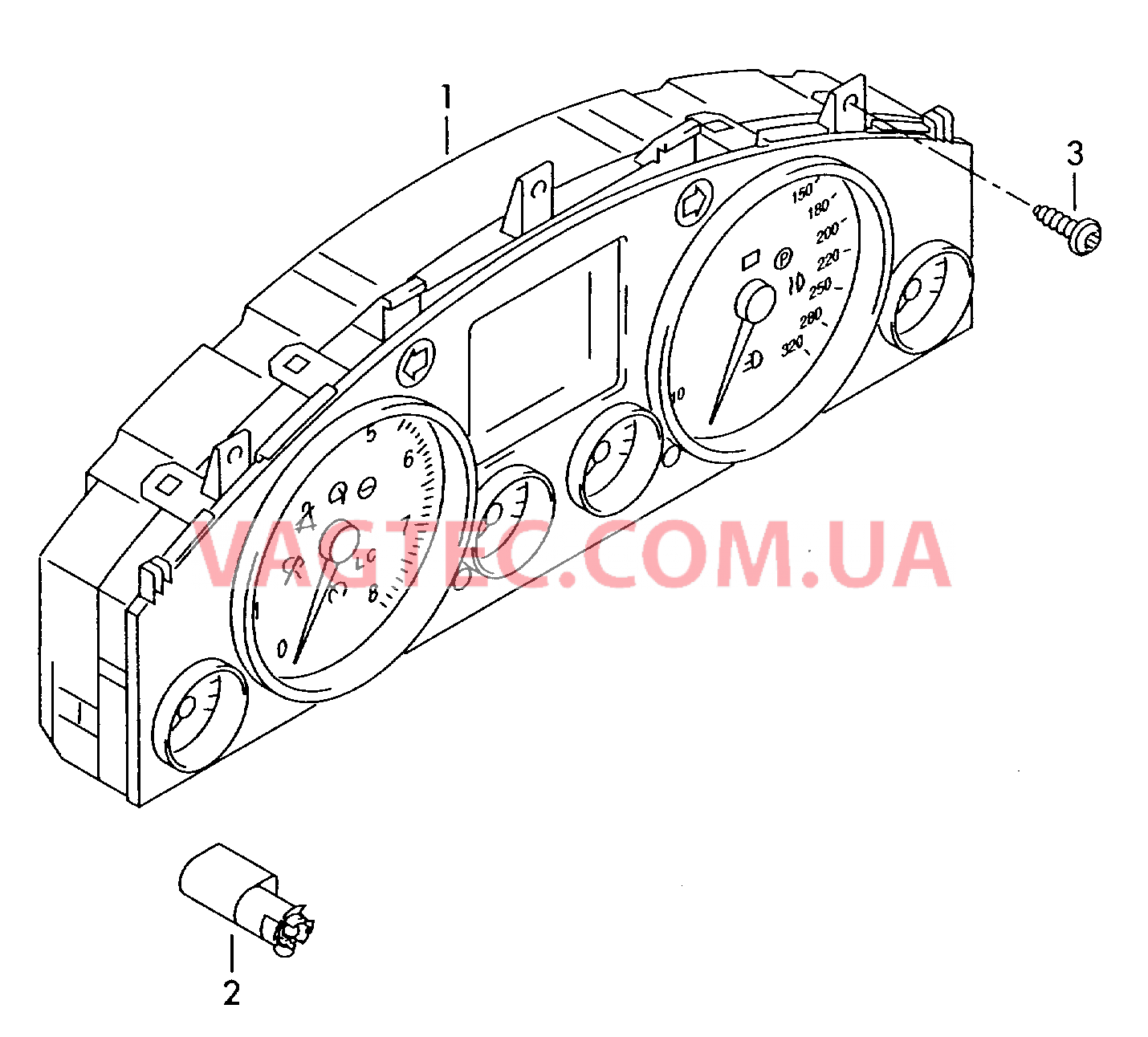 Комбинация приборов Датчик наружной температуры   F 7L-4-040 001>>*7L-4-100 000 для VOLKSWAGEN Touareg 2004