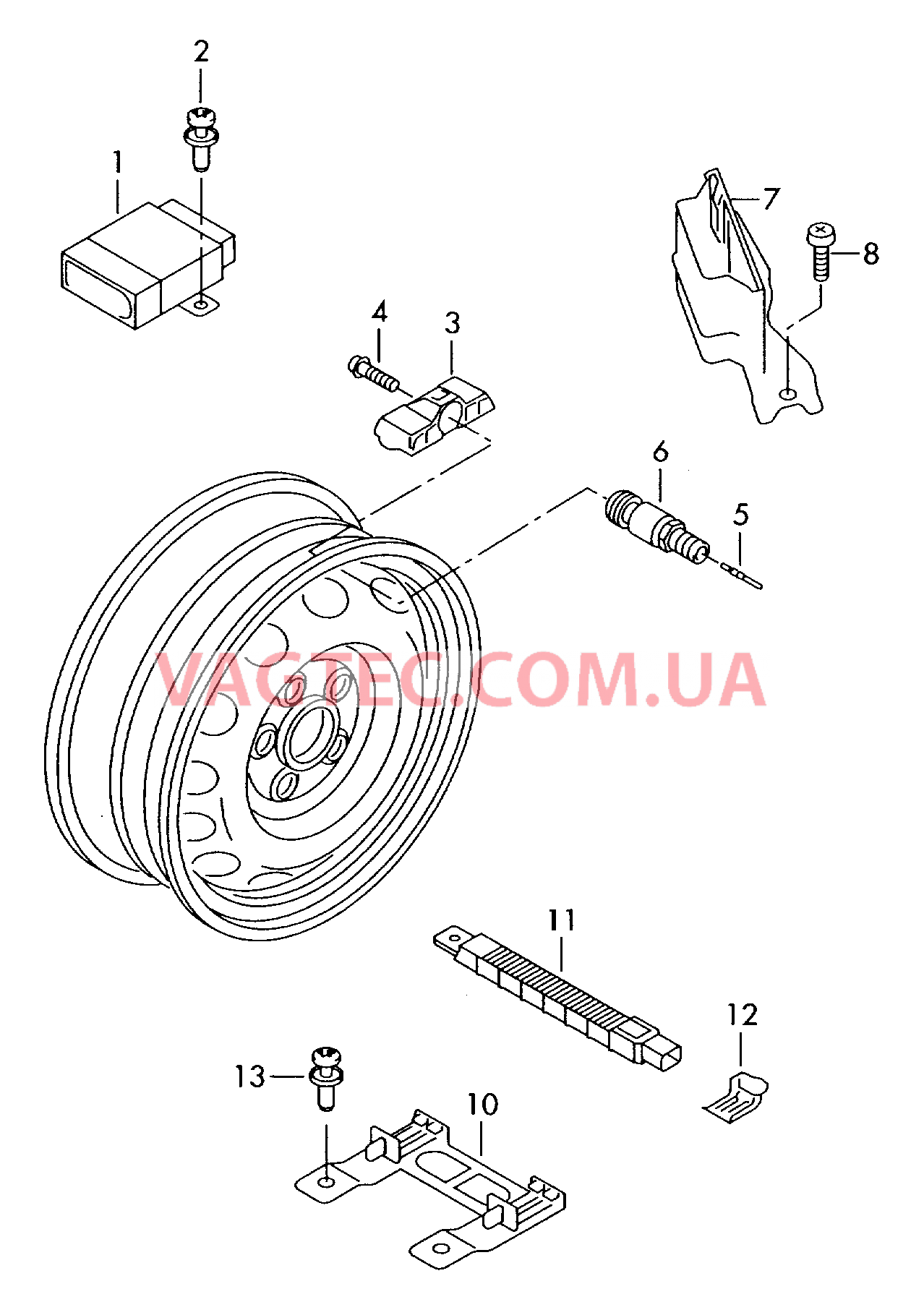 Cист. контр.давл.возд. в шинах  для VOLKSWAGEN Touareg 2006