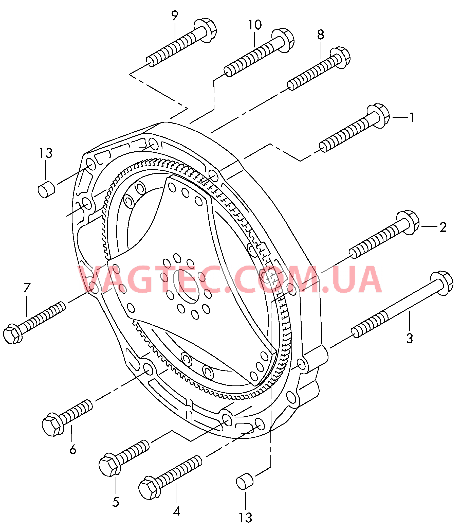 Детали крепежные для КП 8-ступенчатая АКП для полного привода  для VOLKSWAGEN Touareg 2015
