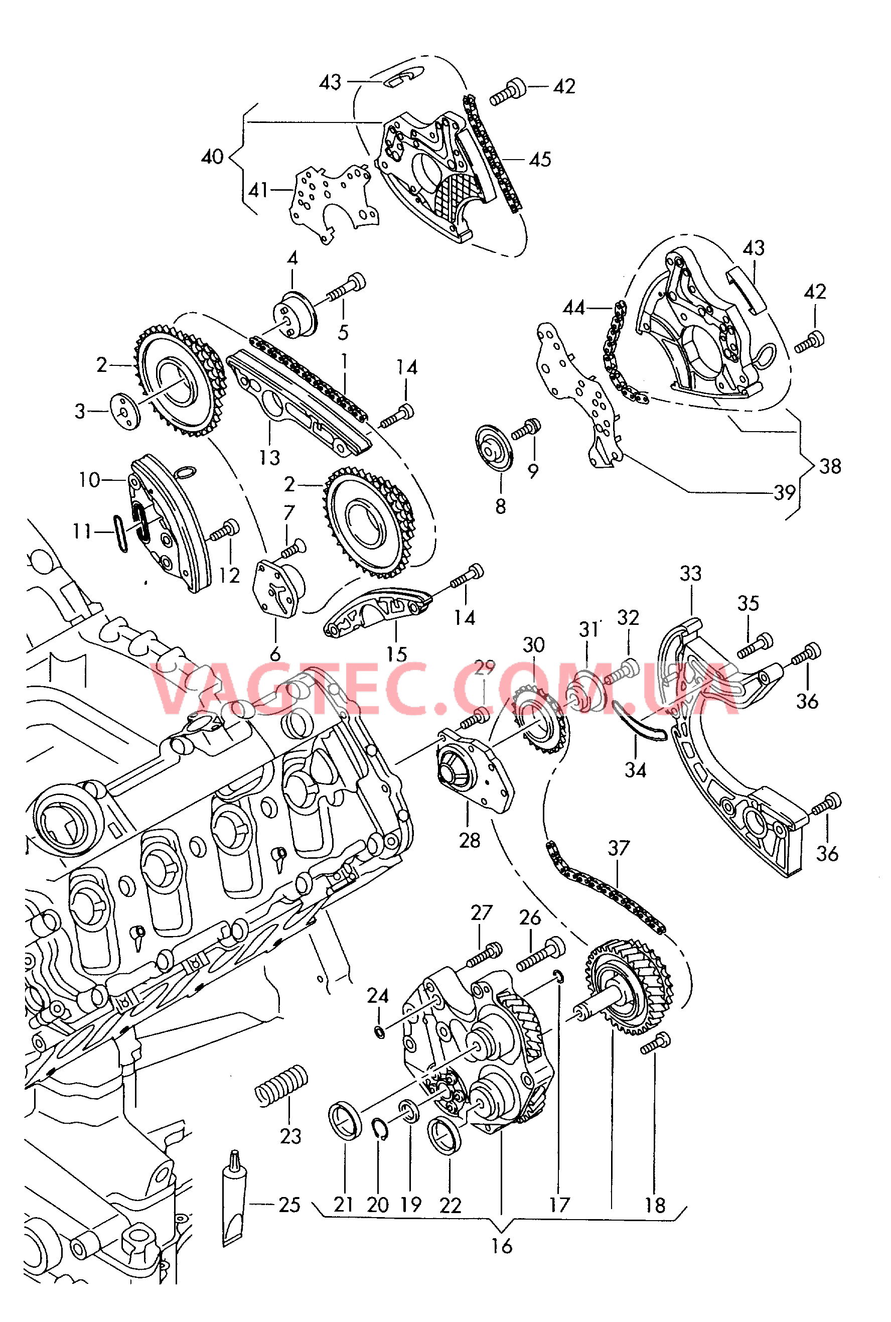 Цепь ГРМ Планка успокоителя  для VOLKSWAGEN Touareg 2007-1