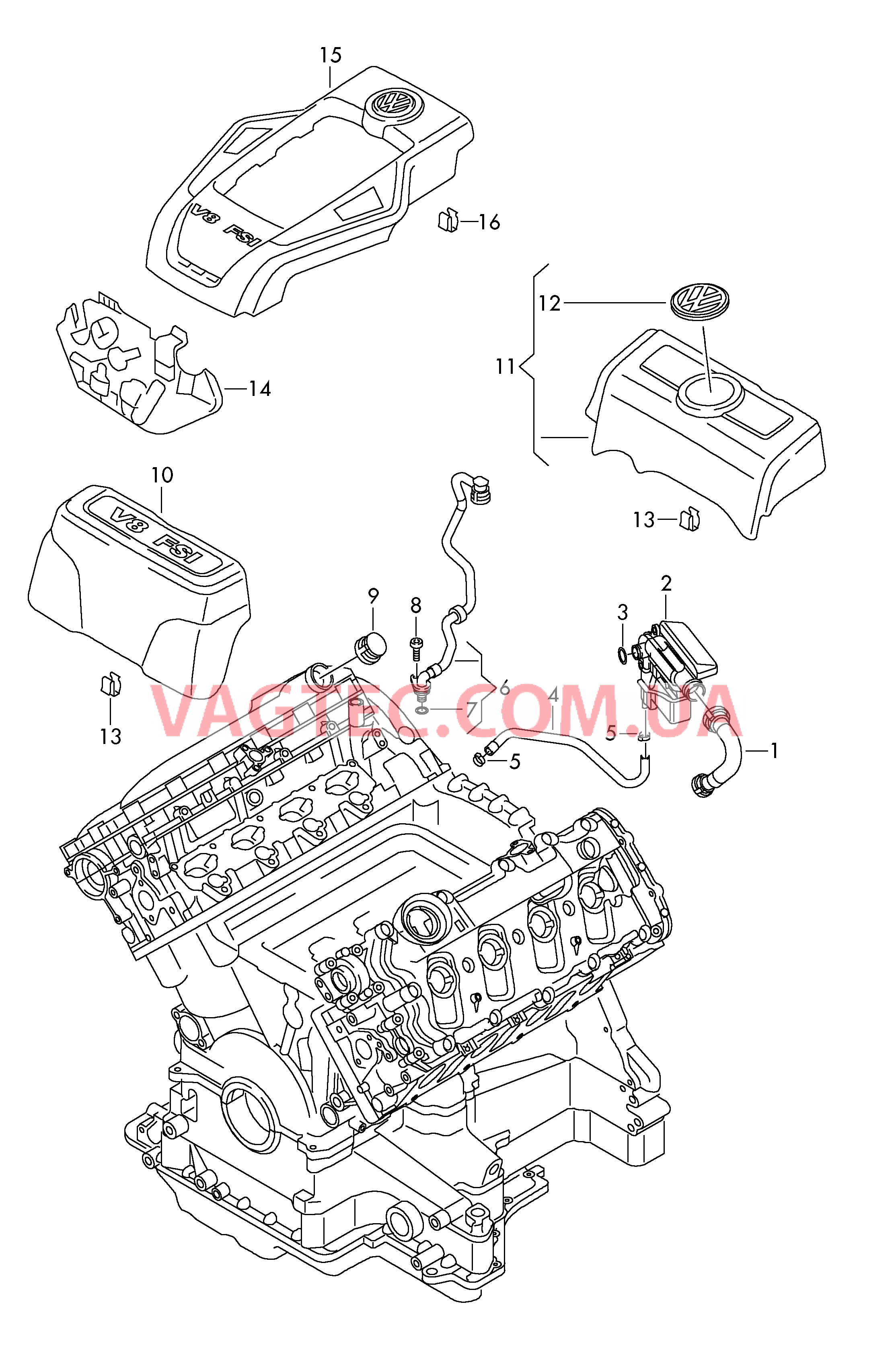 Вентиляция для блока цилиндров Защита картера двигателя  для VOLKSWAGEN Touareg 2008