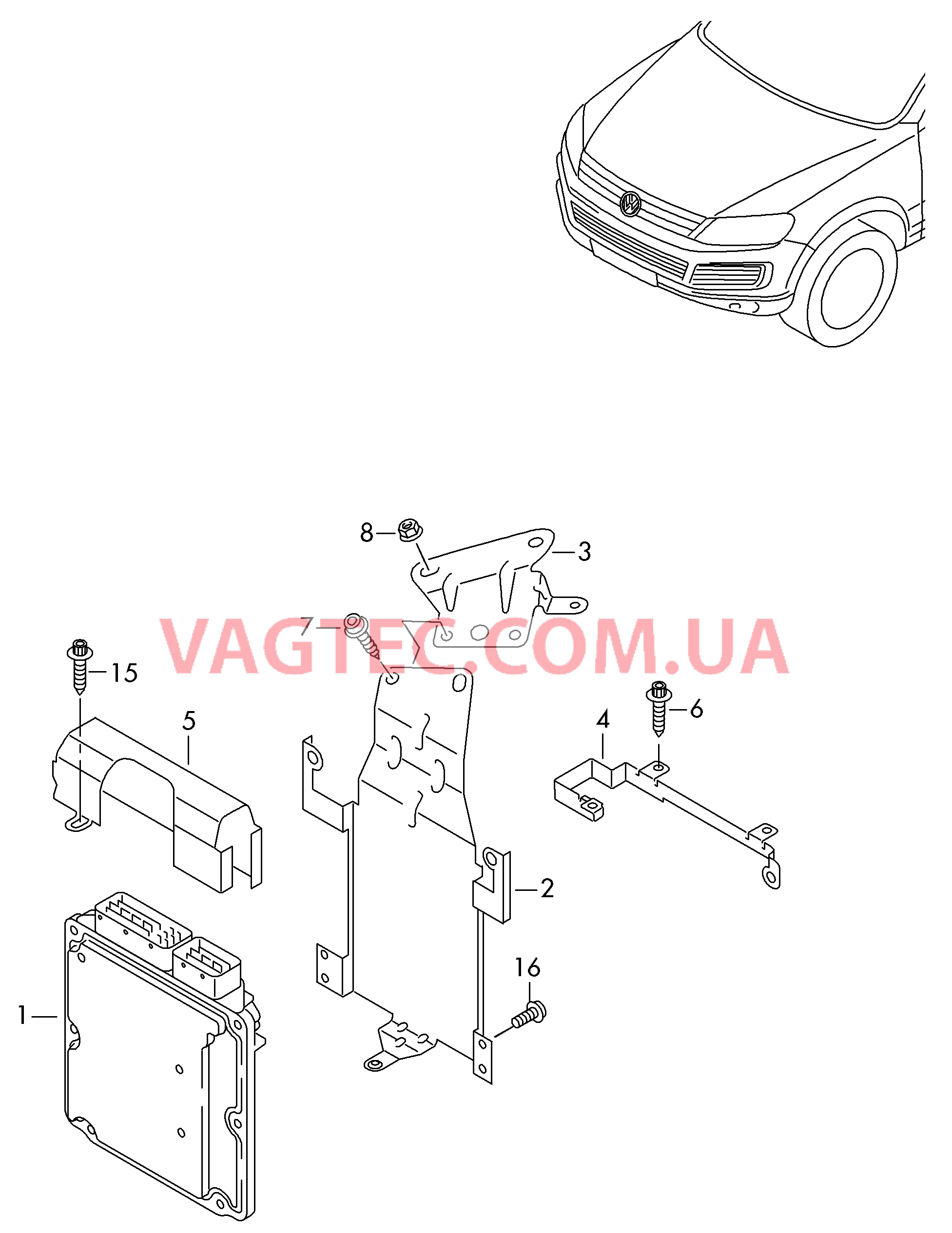 БУ бензинового двигателя Крепёжные детали  для VOLKSWAGEN Touareg 2013
