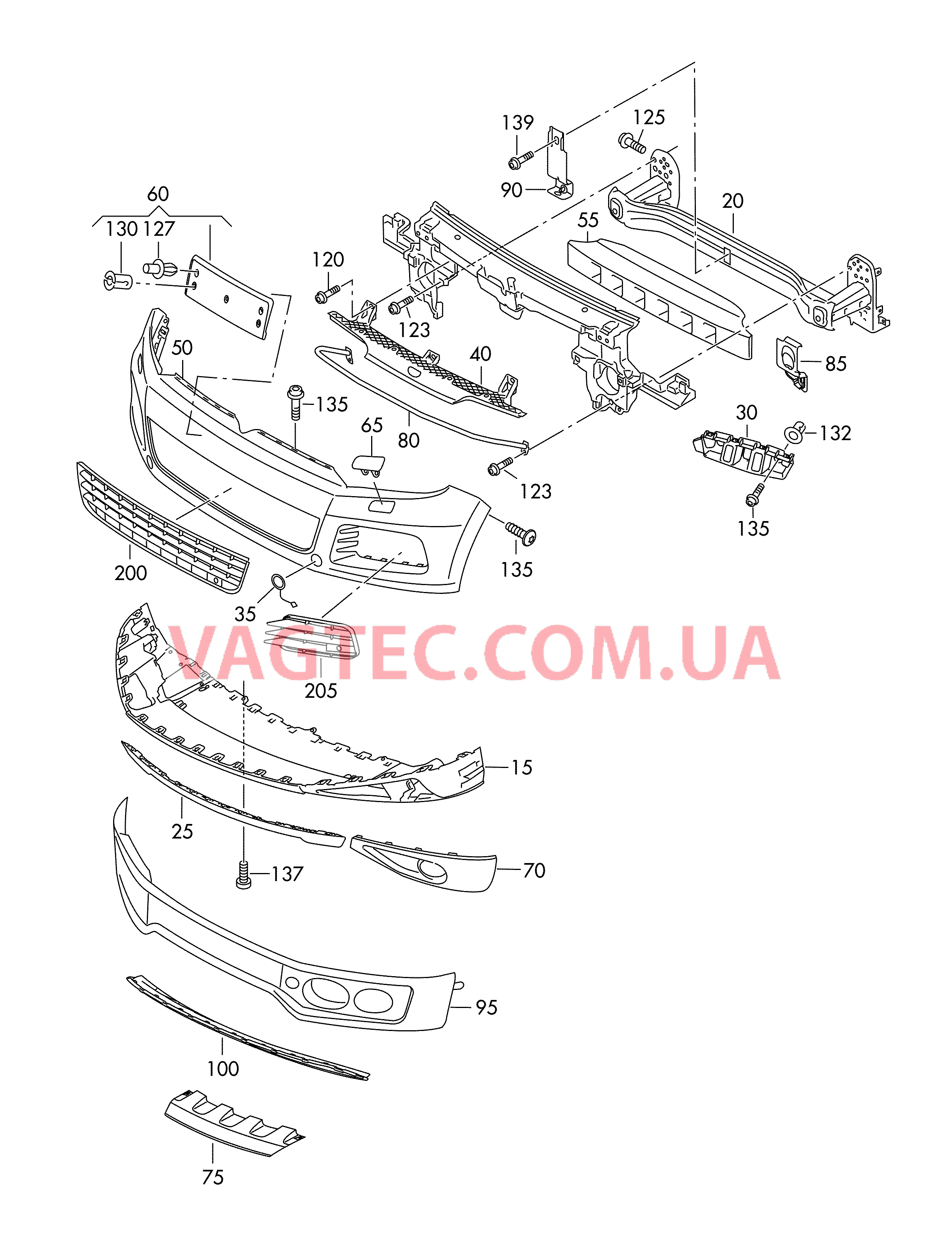 Бампер  для VOLKSWAGEN Touareg 2011