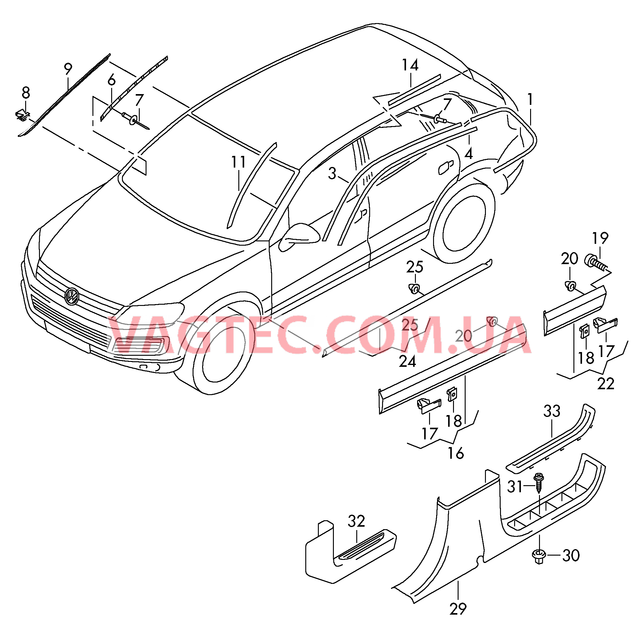 Декоративная накладка Защитный молдинг двери Накладка порога  для VOLKSWAGEN Touareg 2011