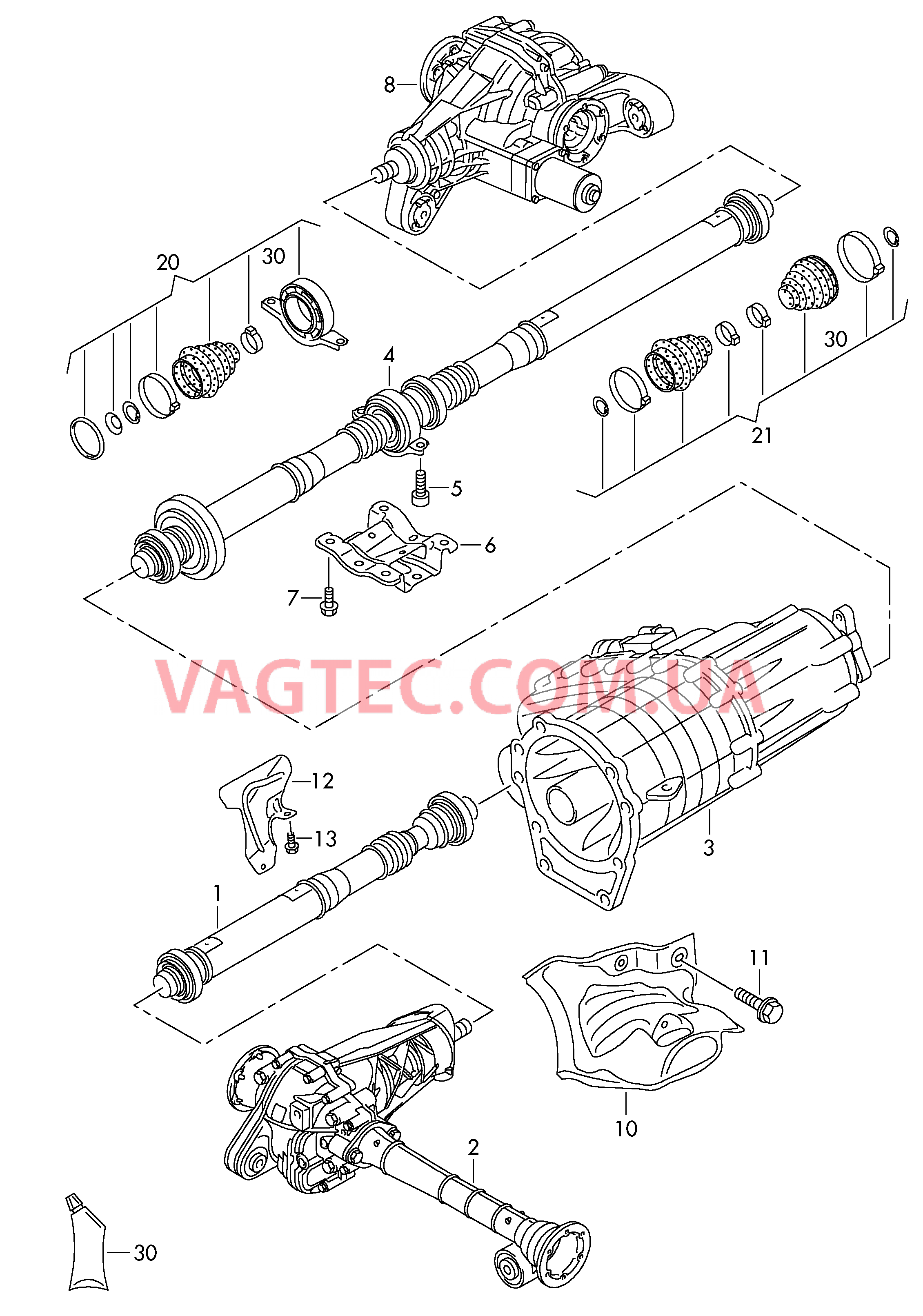 Карданный вал  для VOLKSWAGEN Touareg 2014