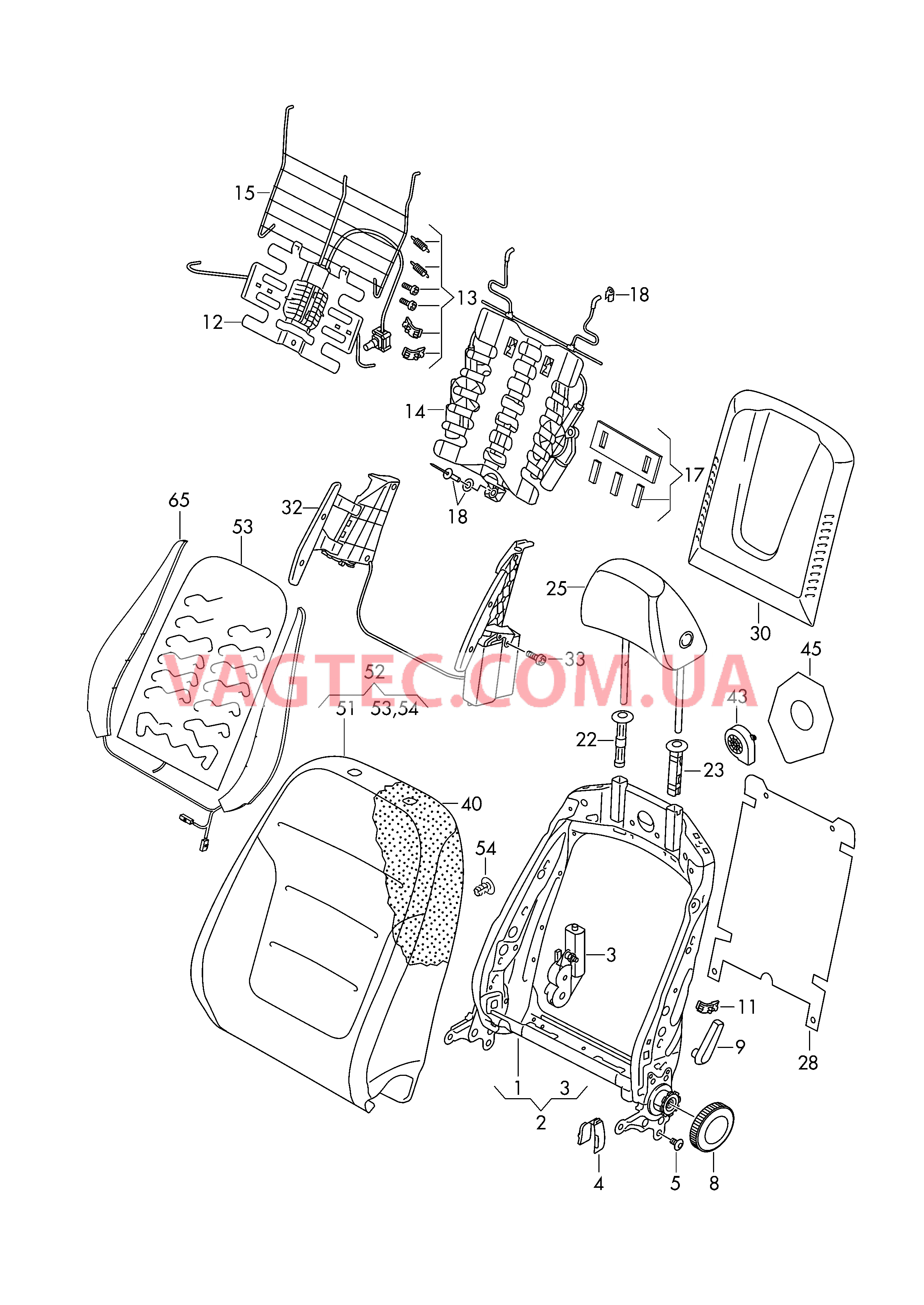 Cпинка  для VOLKSWAGEN Touareg 2012