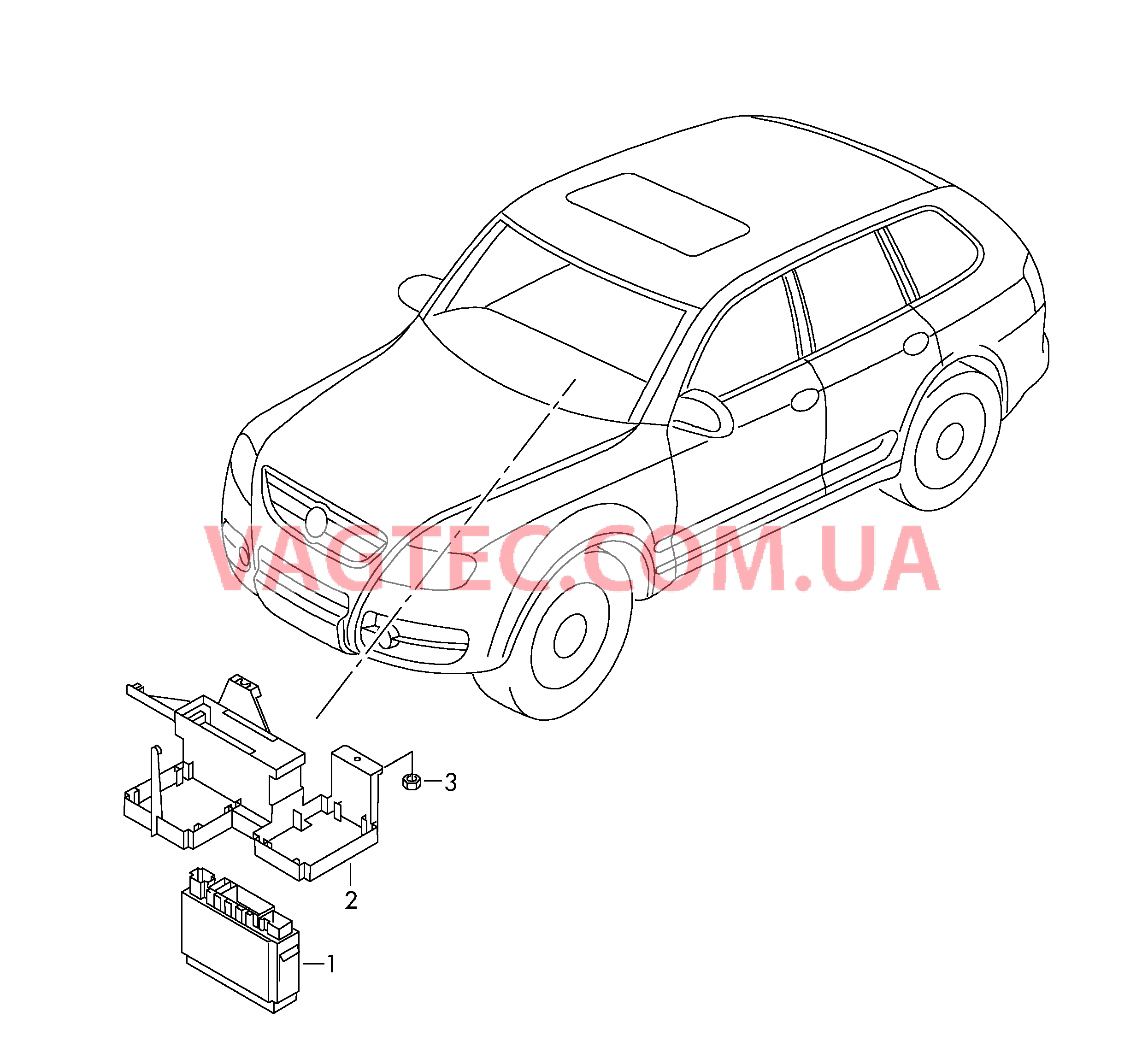 Блок управления бортовой сети  для VOLKSWAGEN Touareg 2008