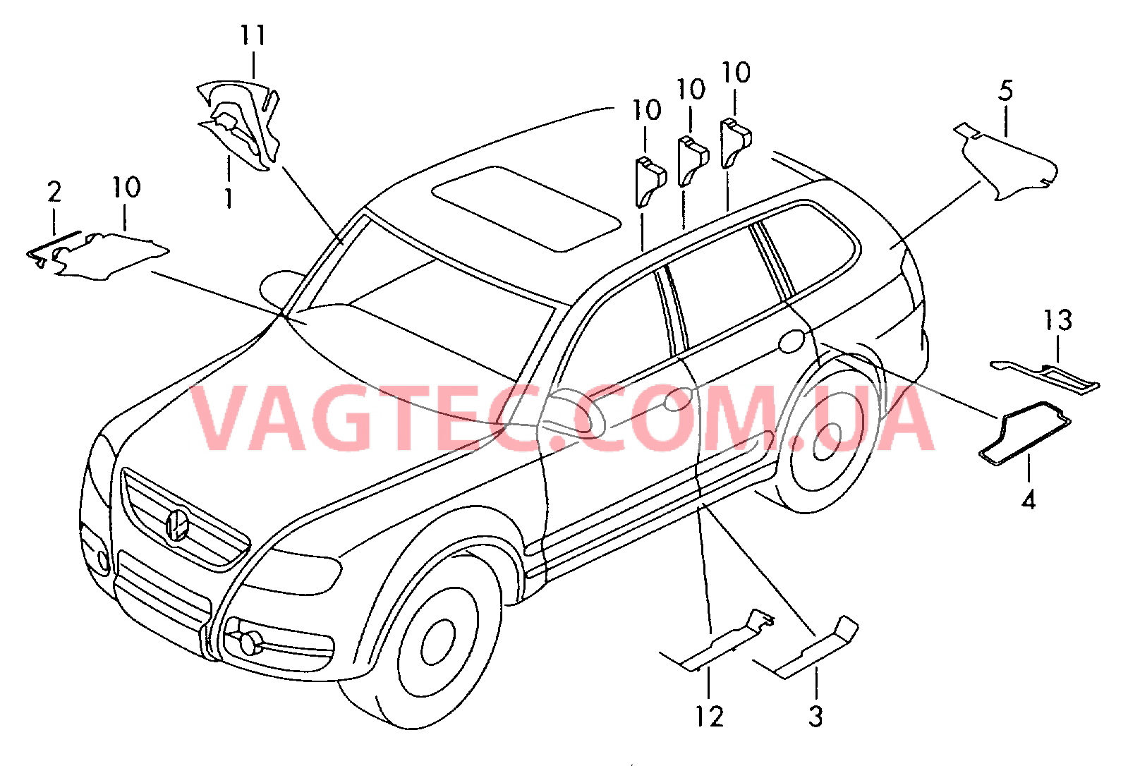 Шумоизоляция Бутиловый уплотнительный шнур  для VOLKSWAGEN Touareg 2007