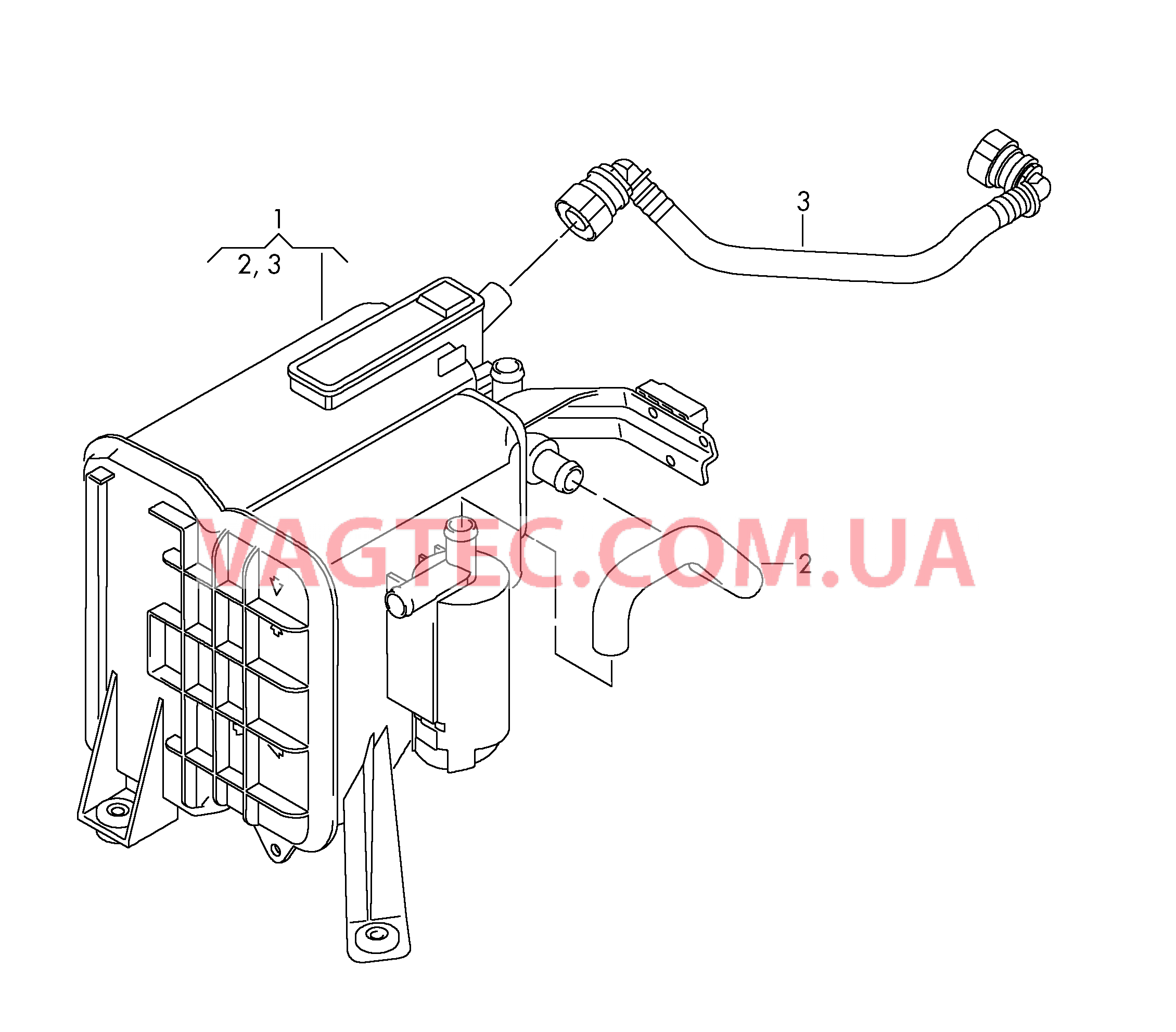 Cистема улавл. паров топлива  для VOLKSWAGEN Touareg 2008