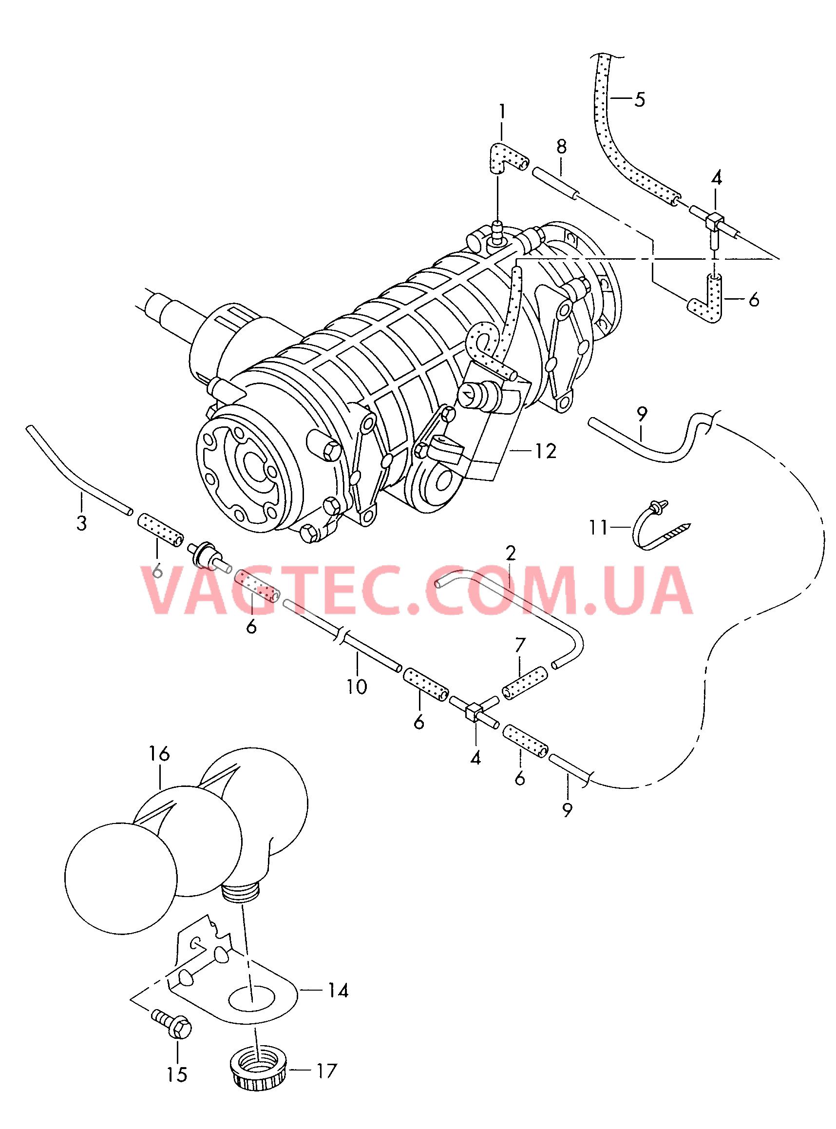 Вакуумные шланги  F             >> 7M-W-004 352 для VOLKSWAGEN Sharan 2000