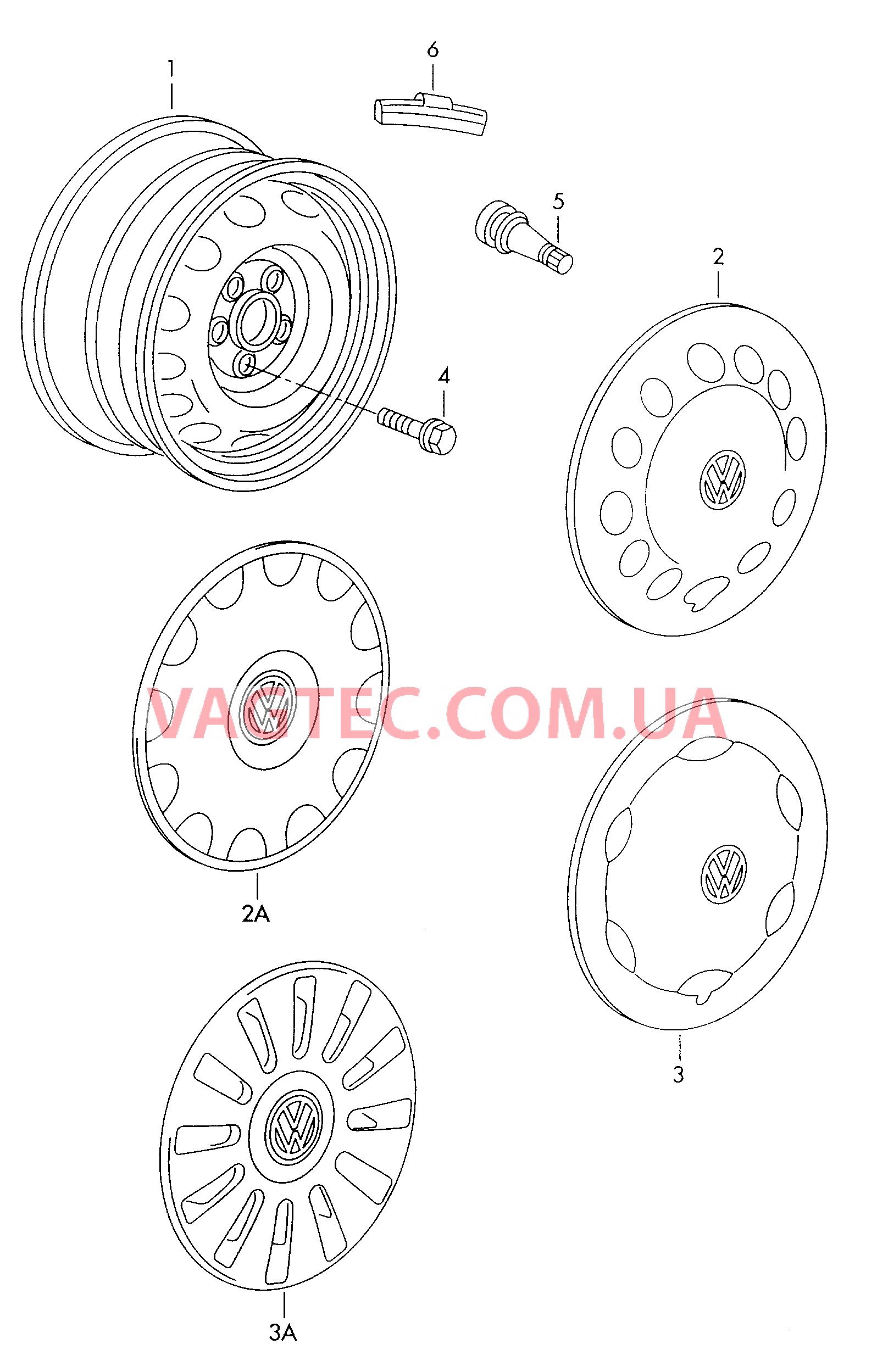 Стальной диск  для VOLKSWAGEN Sharan 2000