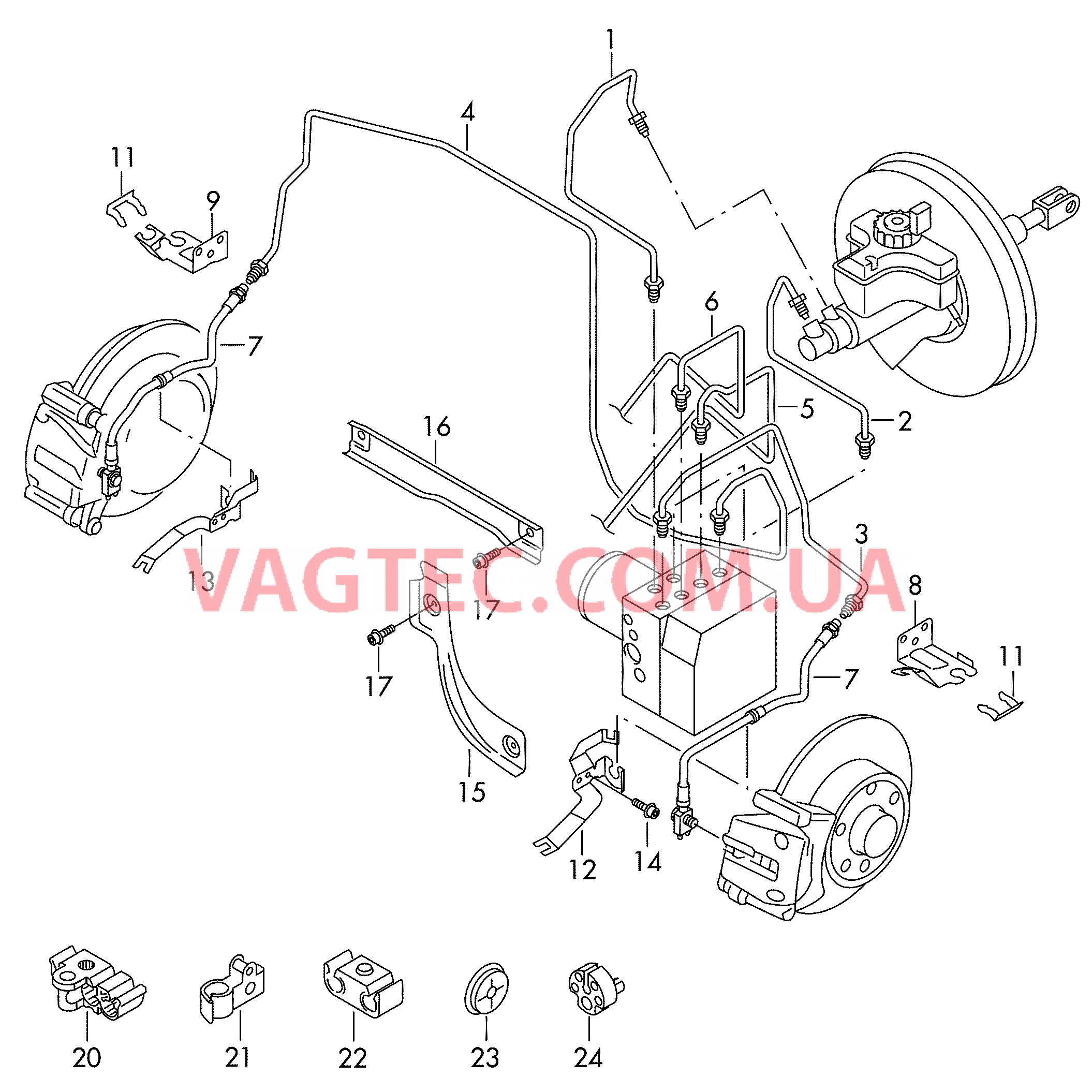 Тормозная трубка Тормозной шланг  для VOLKSWAGEN Sharan 2015