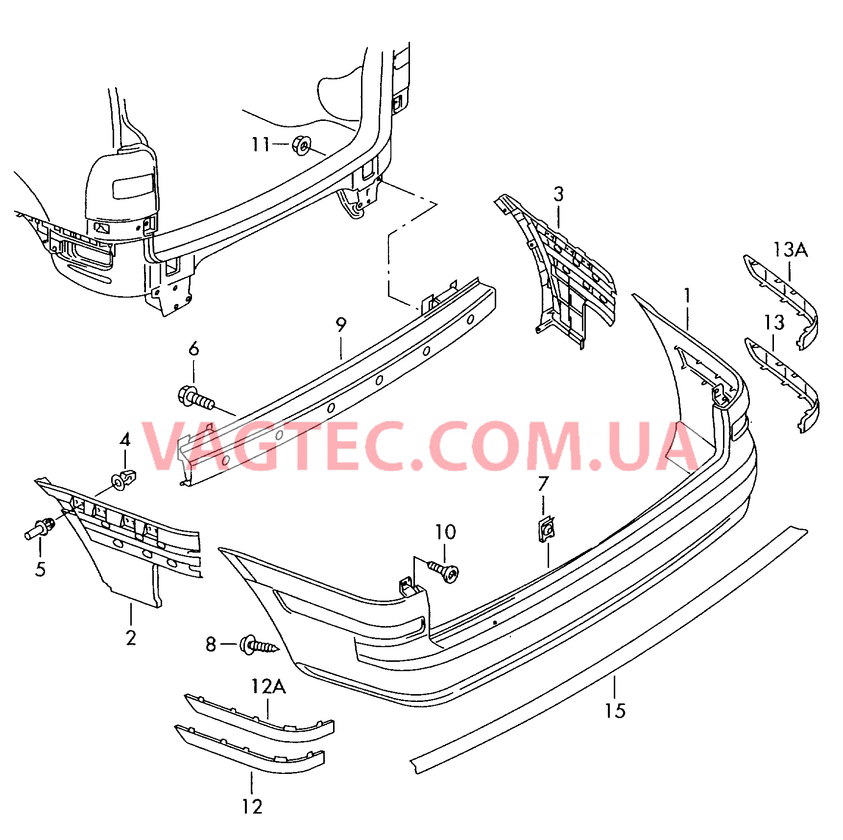 Бампер  D             >> - 02.11.2003 для VOLKSWAGEN Sharan 2004