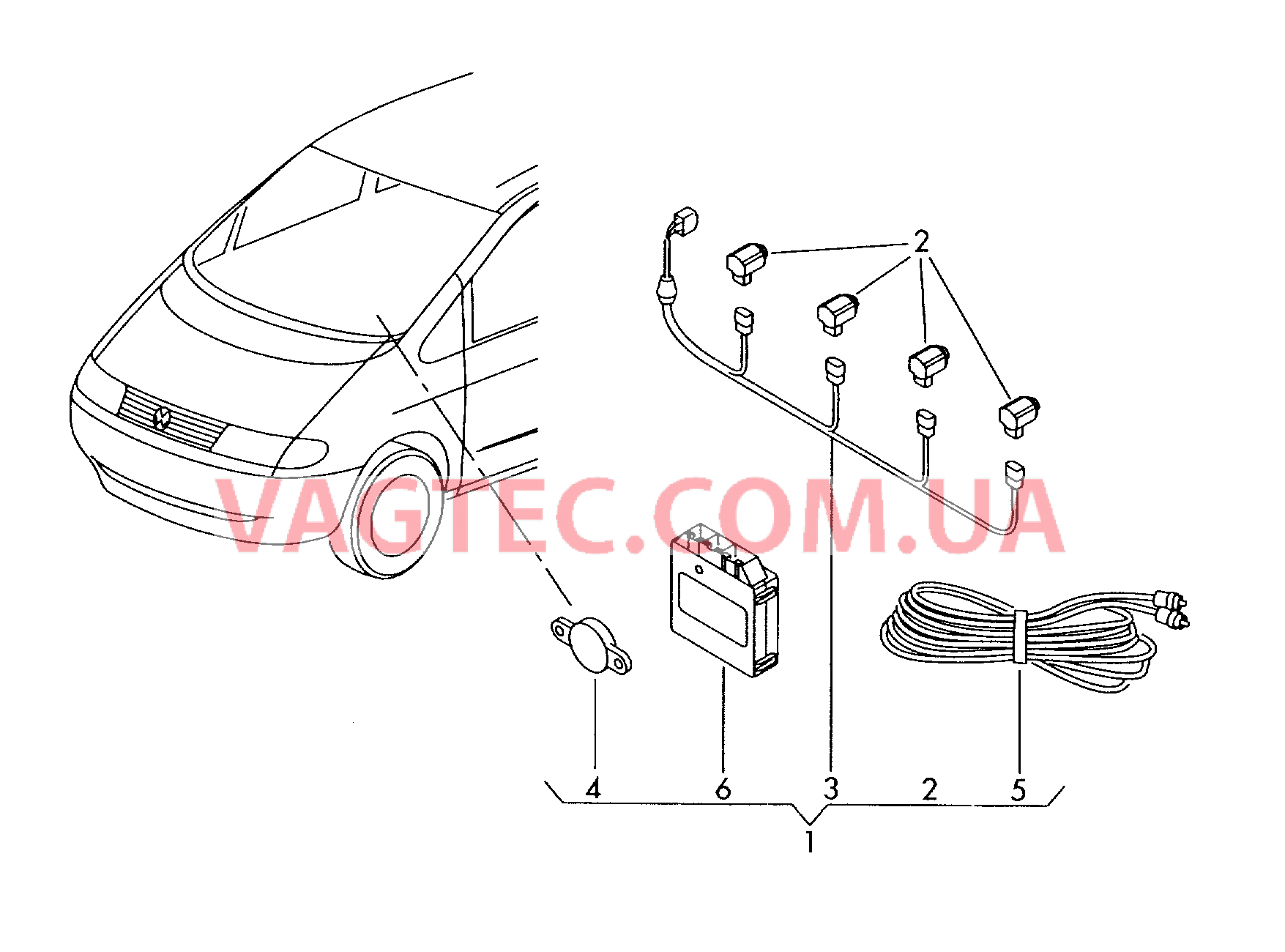 Оригинальные аксессуары Парков. ассистент, электронный   для VOLKSWAGEN Crafter 2010