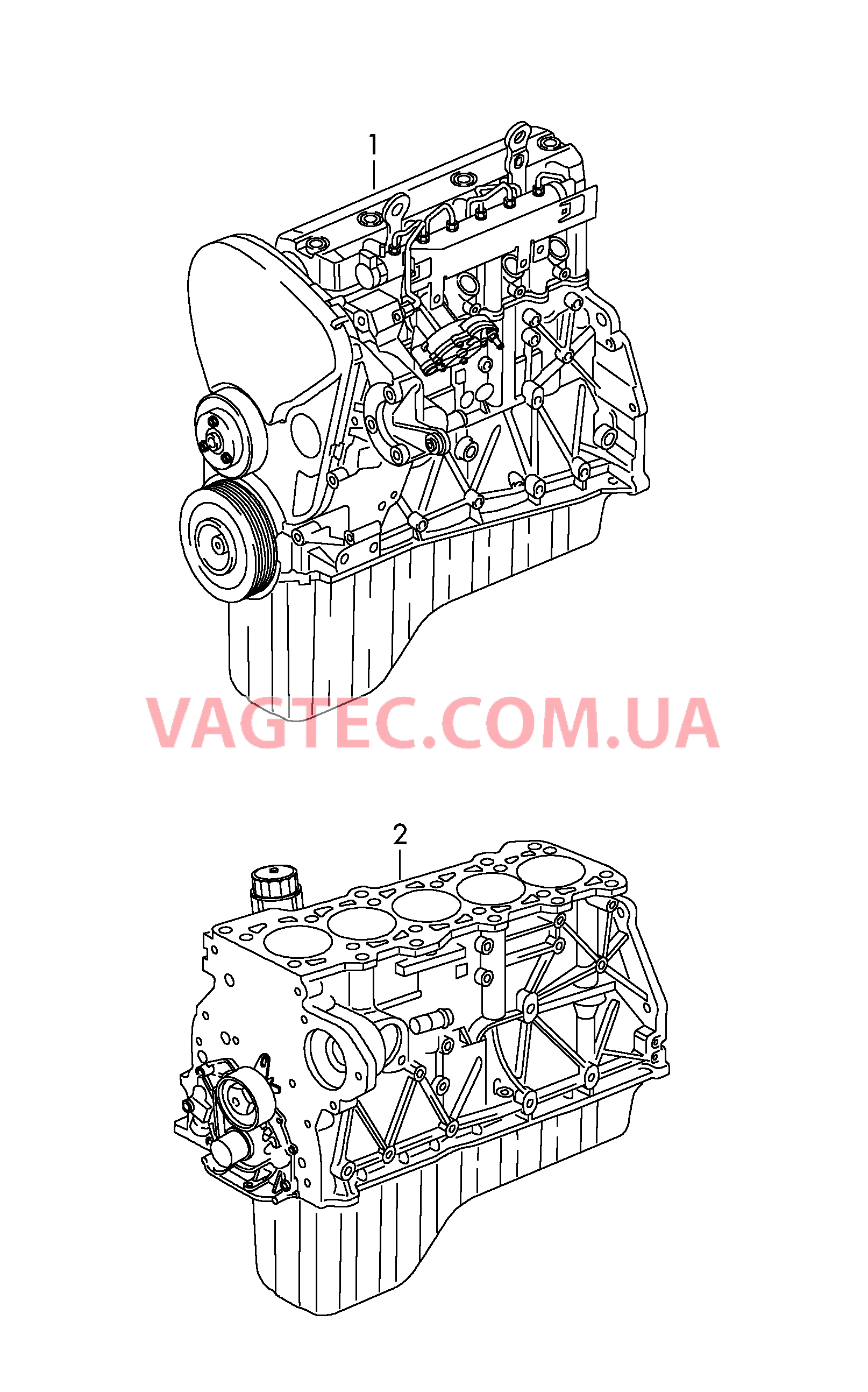 Двигатель с ГБЦ  для VOLKSWAGEN Crafter 2012