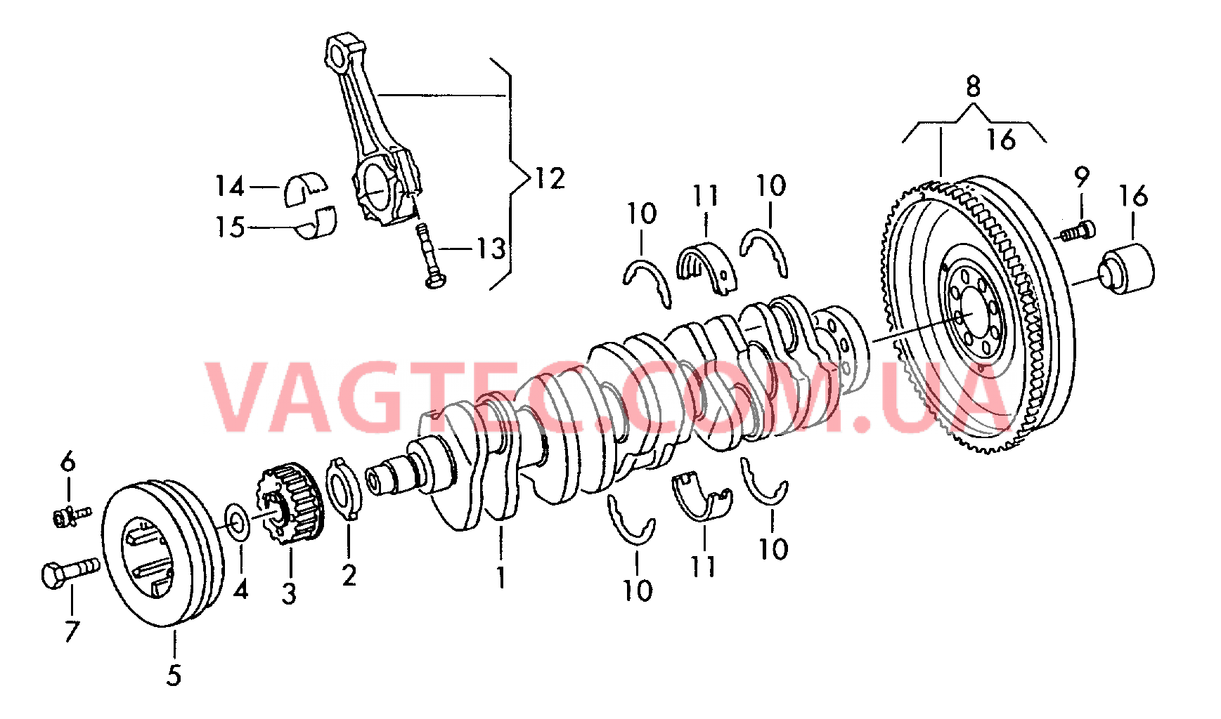 Коленчатый вал Шатун Опора  для VOLKSWAGEN Crafter 2009