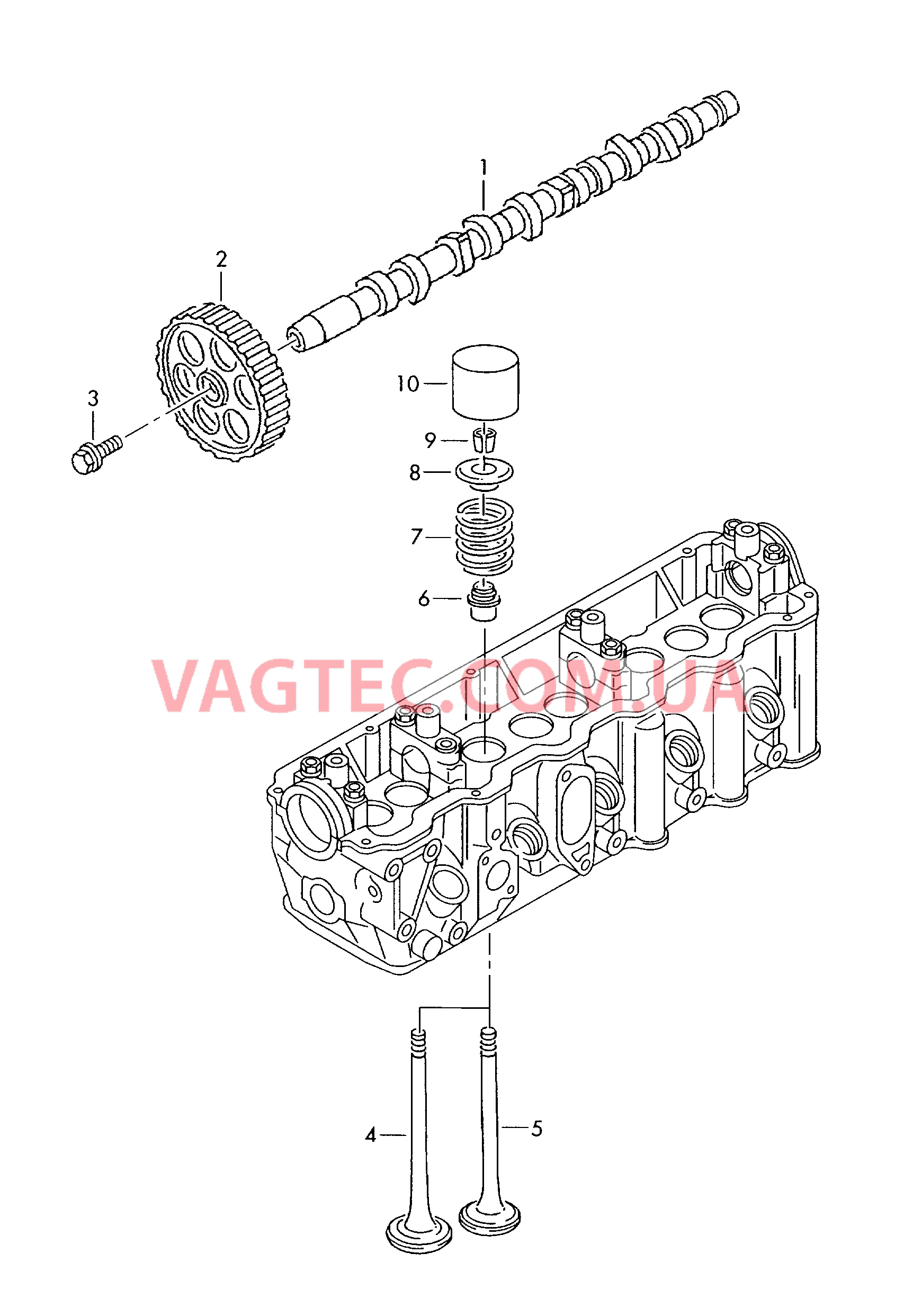 Распределительный вал, клапаны  для VOLKSWAGEN Crafter 2009