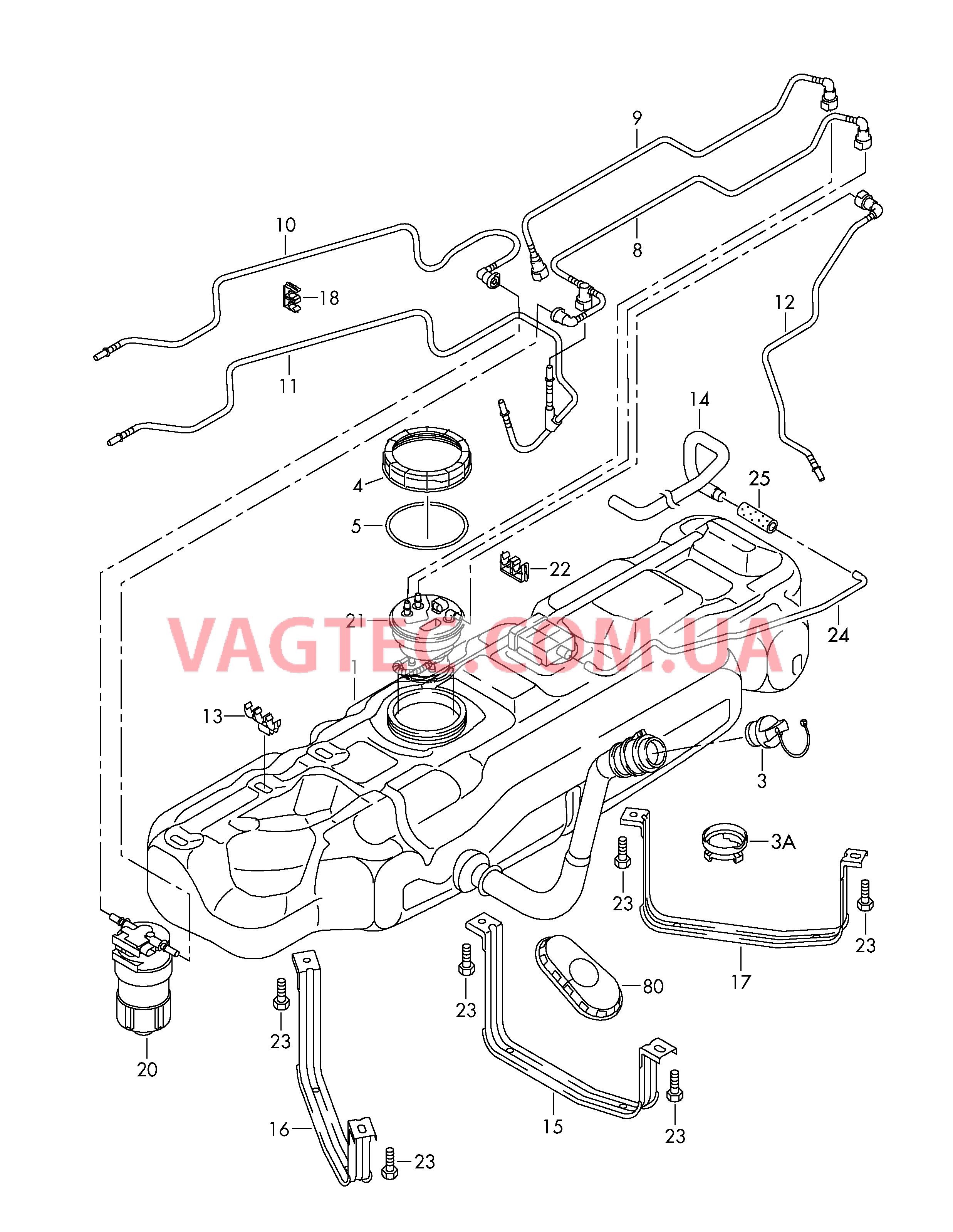 Бак, топливный  для VOLKSWAGEN Crafter 2010