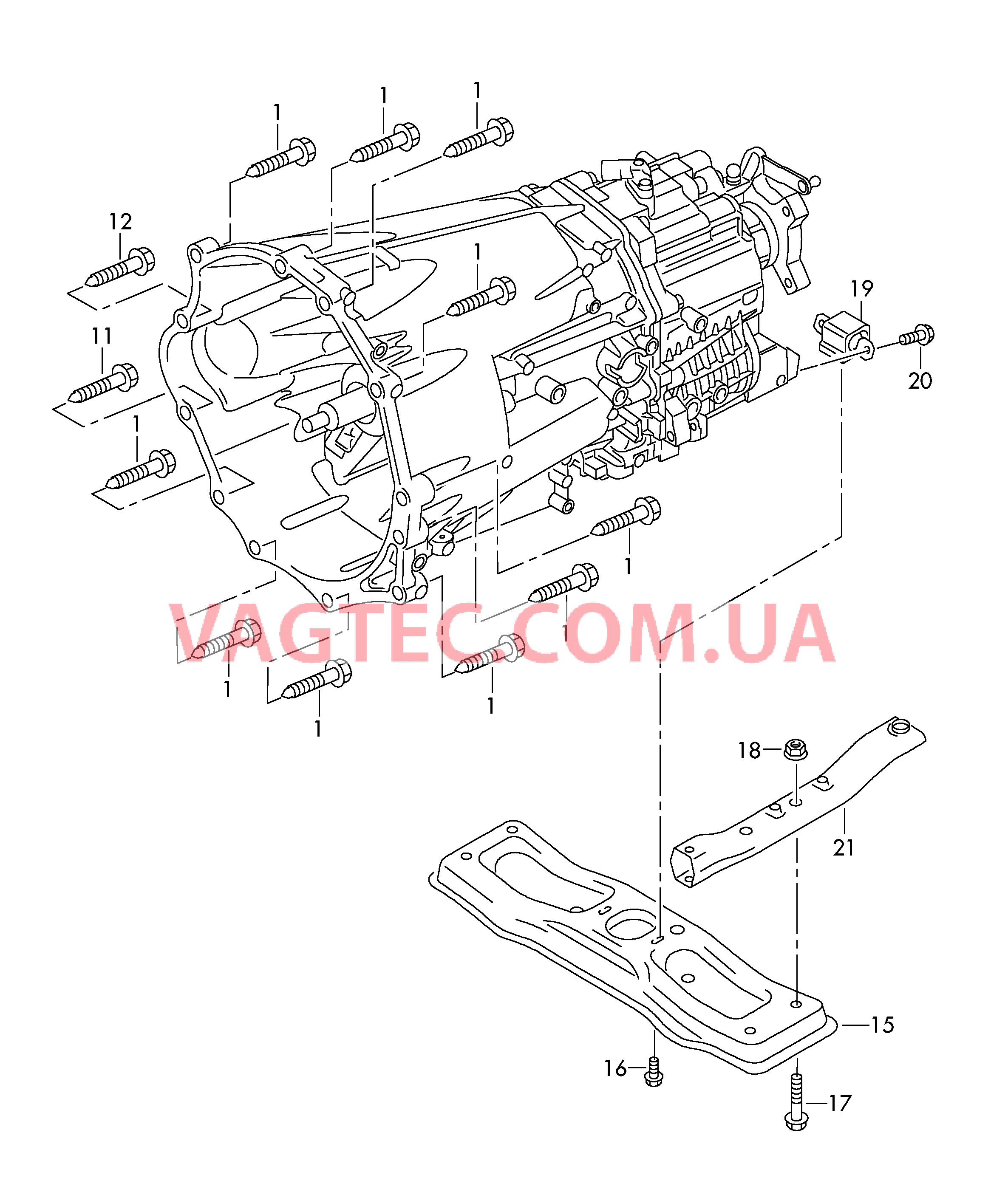 Детали крепления для двигателя и КП  для механической КП  для VOLKSWAGEN Crafter 2010