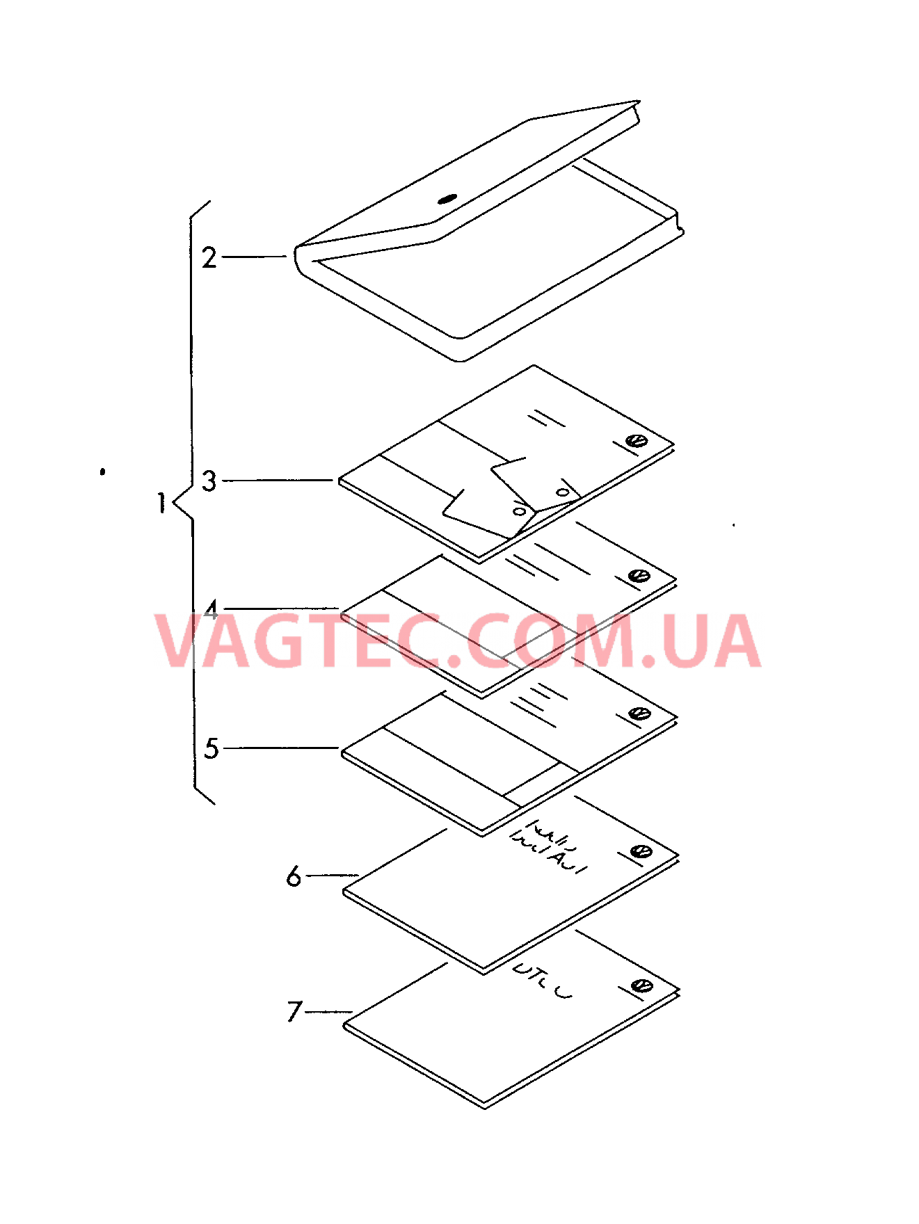 Папка с бортовой документацией Заказ только с указателем языков и VIN. .                    Cм. памятку:  для VOLKSWAGEN Crafter 2017