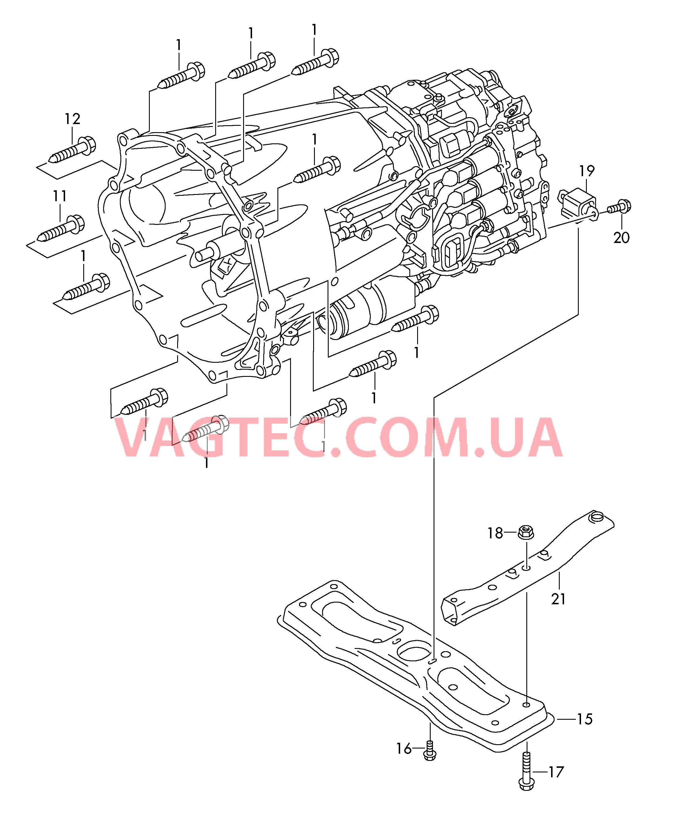 Детали крепления для двигателя и КП  для автоматизированной механической коробки передач  для VOLKSWAGEN Crafter 2009
