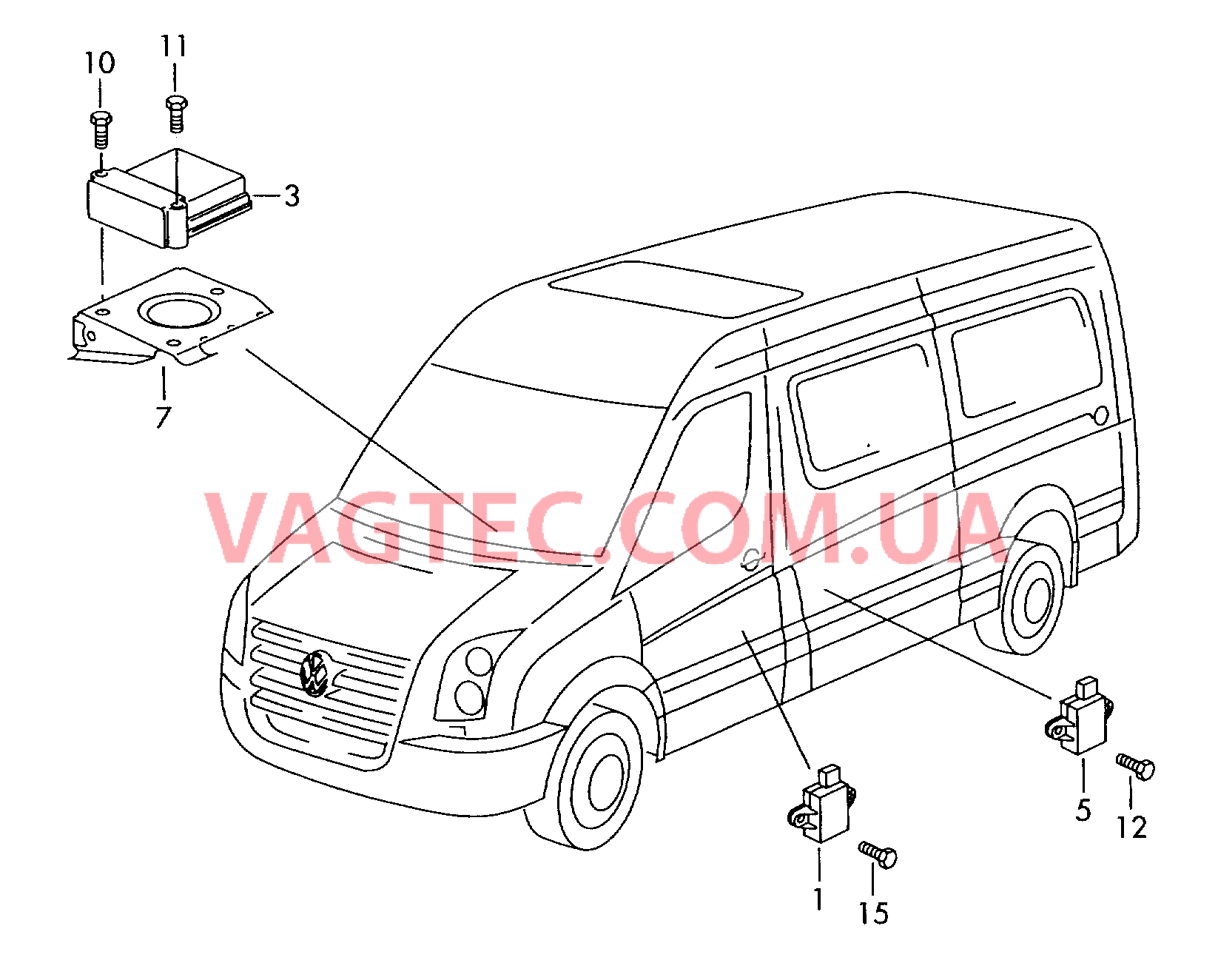 Электродетали для подуш.безоп.  для VOLKSWAGEN Crafter 2008