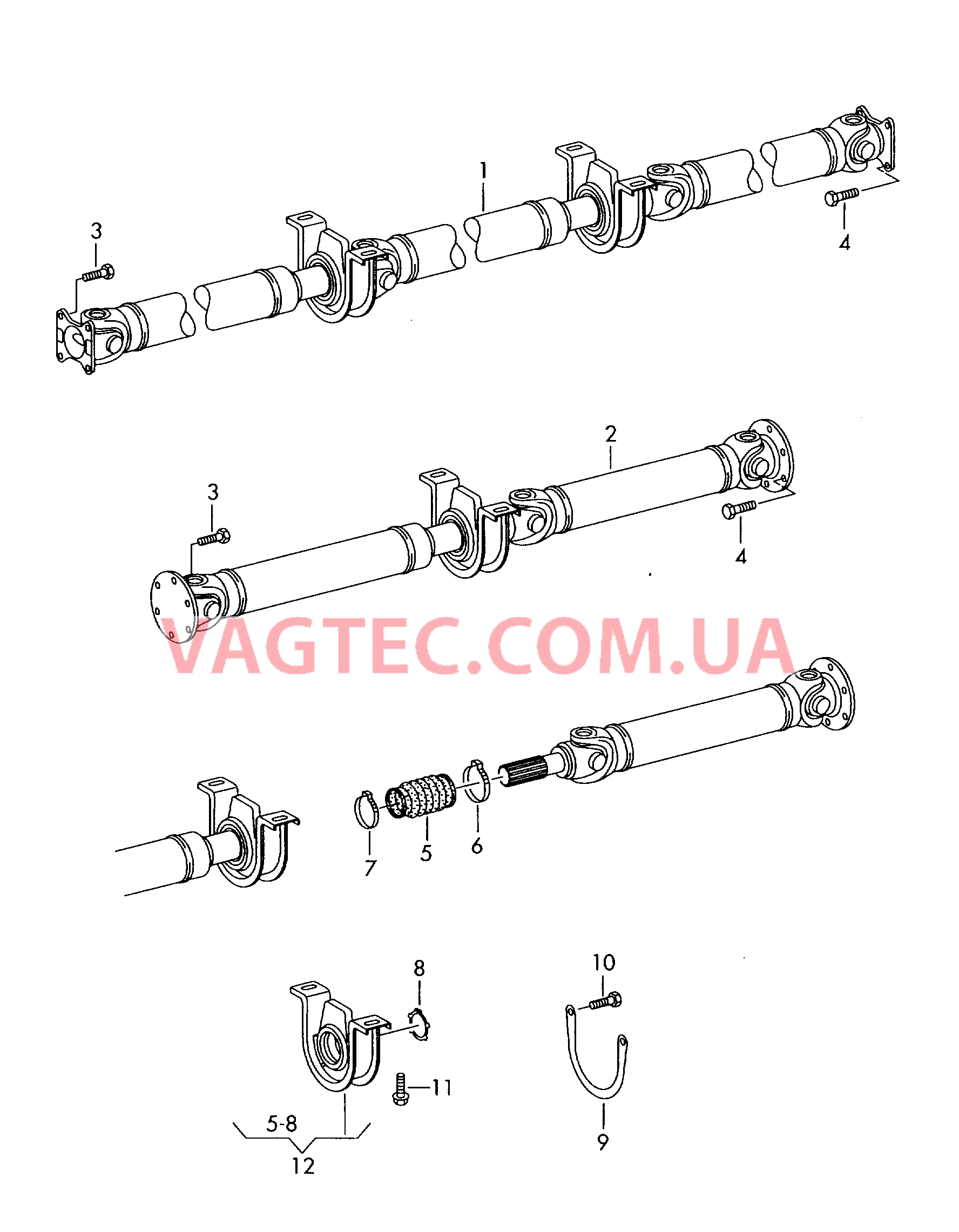 Карданный вал   для а/м с базой: *однозначный поиск по данным а/м невозможен  для VOLKSWAGEN Crafter 2015