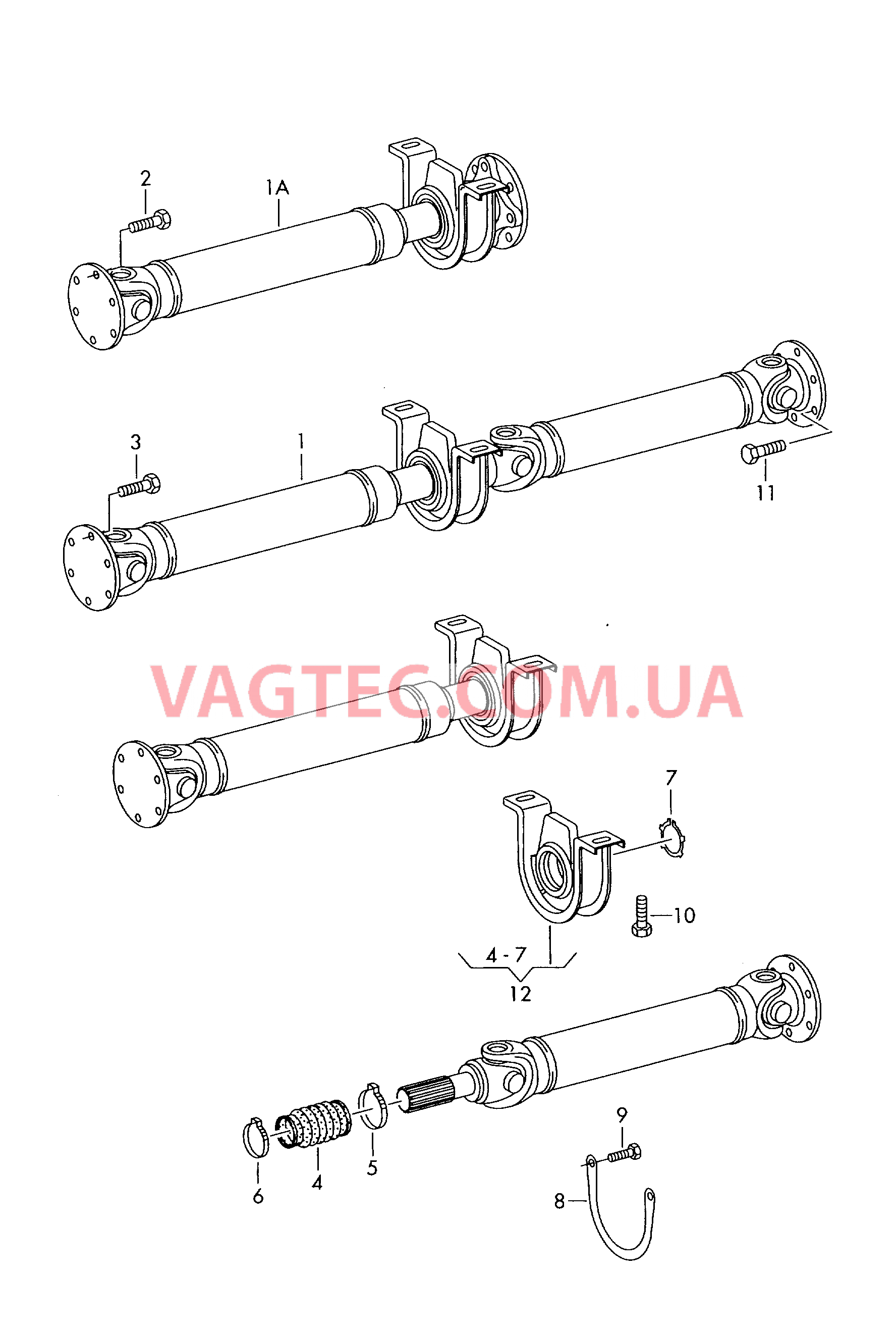 Карданный вал   для а/м с базой: *однозначный поиск по данным а/м невозможен  для VOLKSWAGEN Crafter 2014