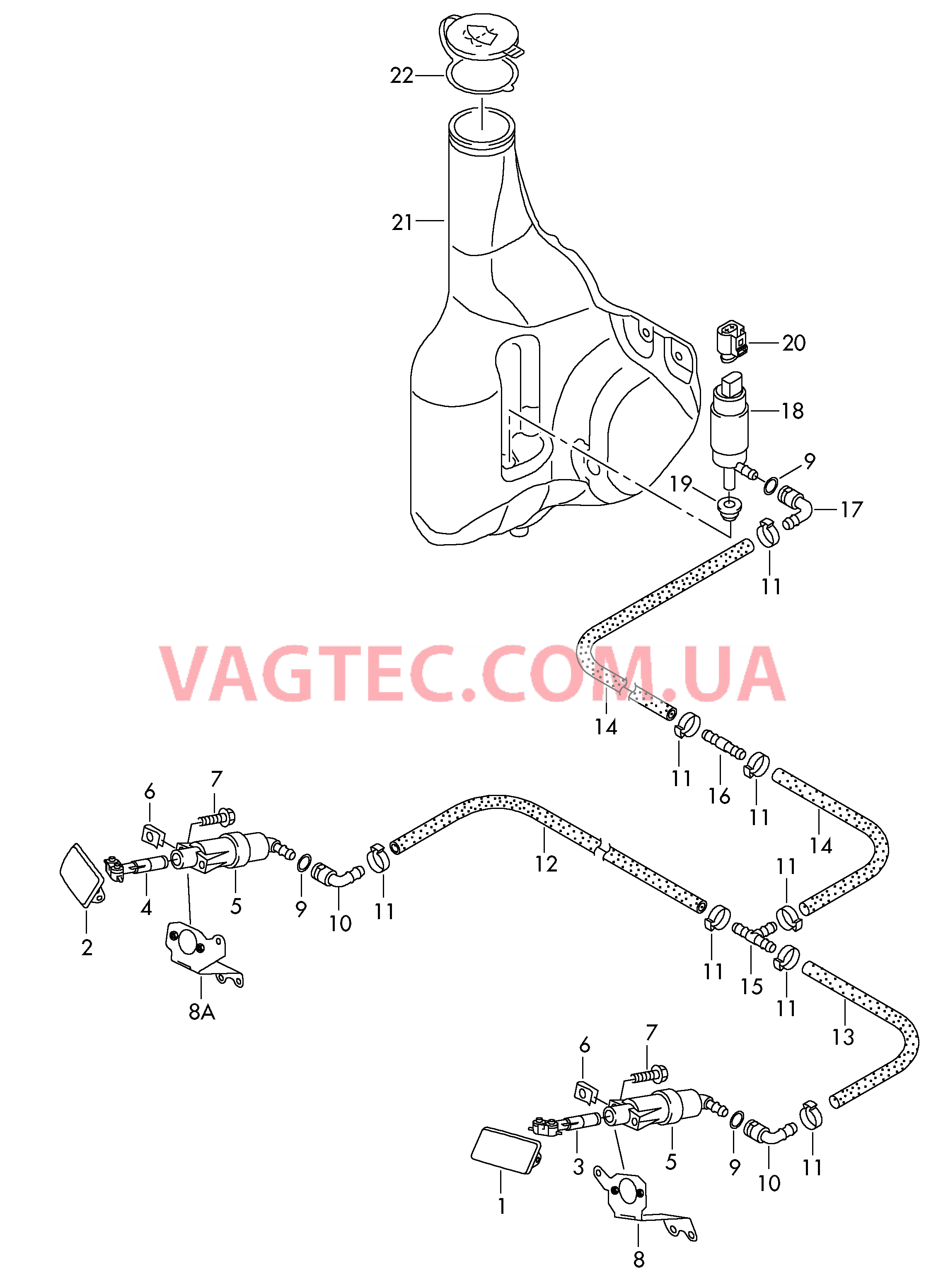 Омыватель фар  для VOLKSWAGEN Crafter 2017