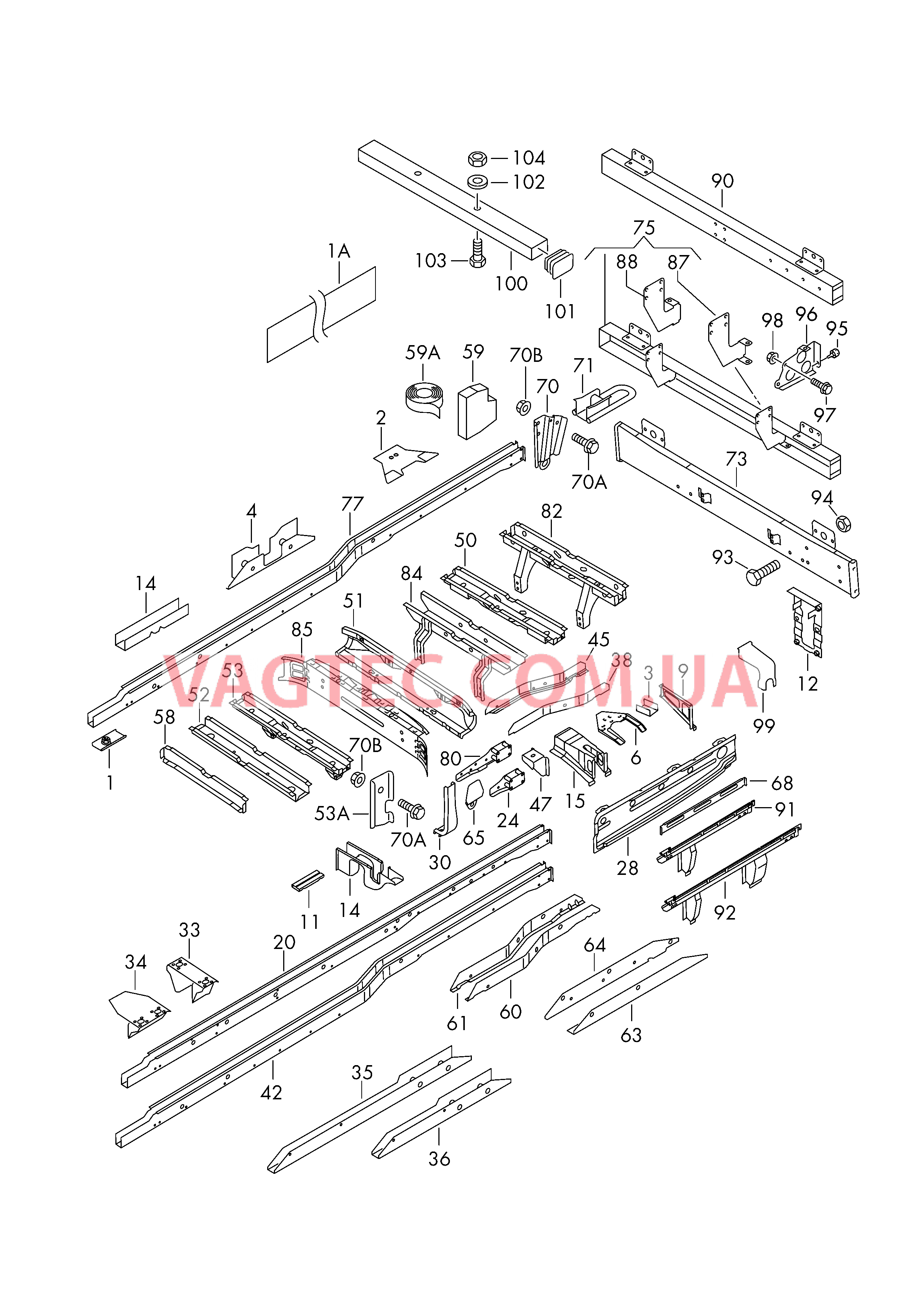 Рама Лонжерон  для VOLKSWAGEN Crafter 2013