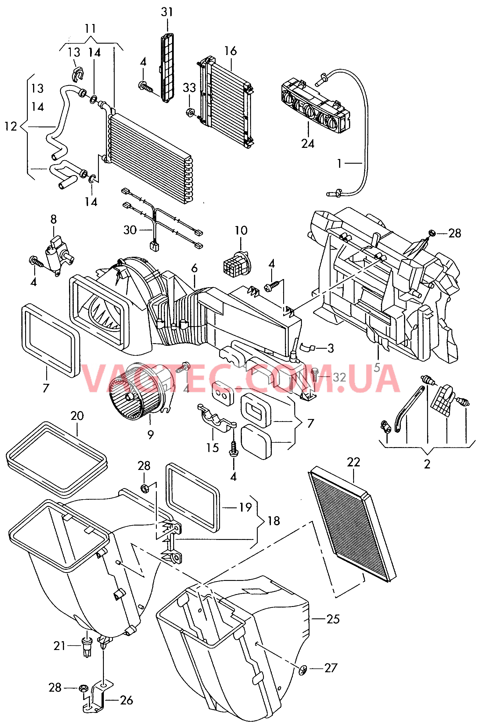 Отопитель для а/м с системой отопления с ручной регулировкой  для VOLKSWAGEN Crafter 2007