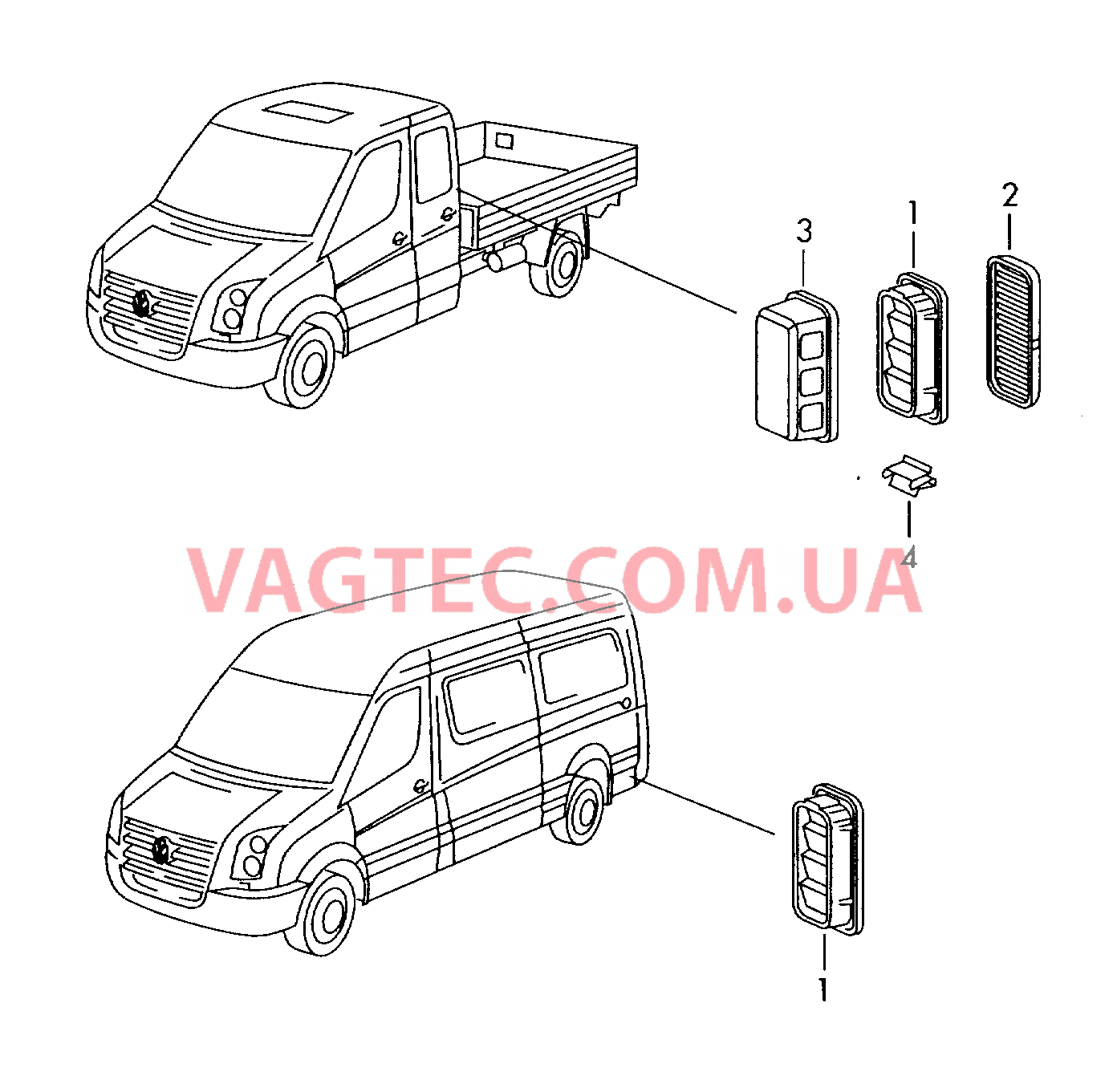 Вентиляционая накладка  для VOLKSWAGEN Crafter 2009