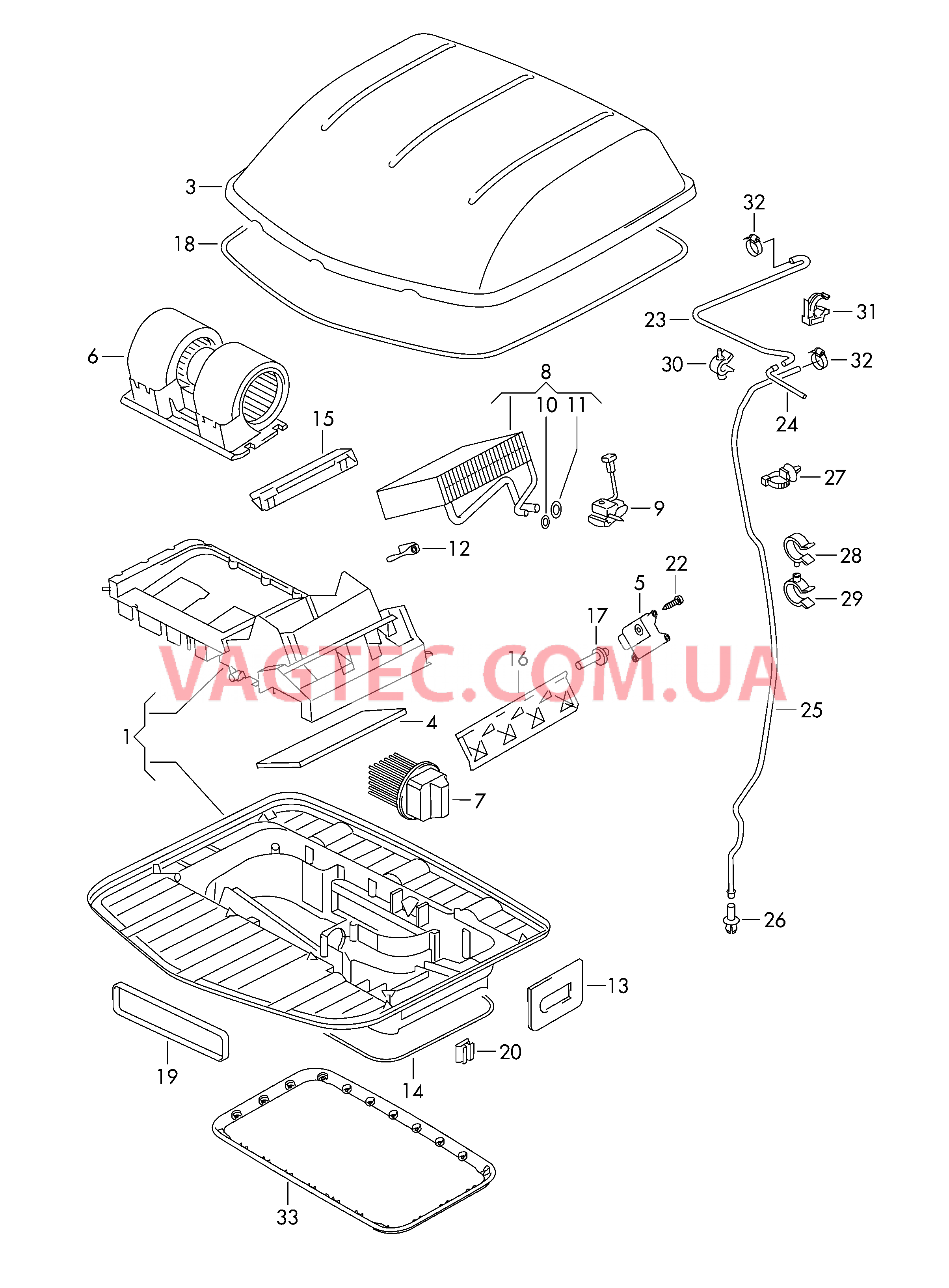 Клим.уст. для монтажа на крышу  для VOLKSWAGEN Crafter 2012