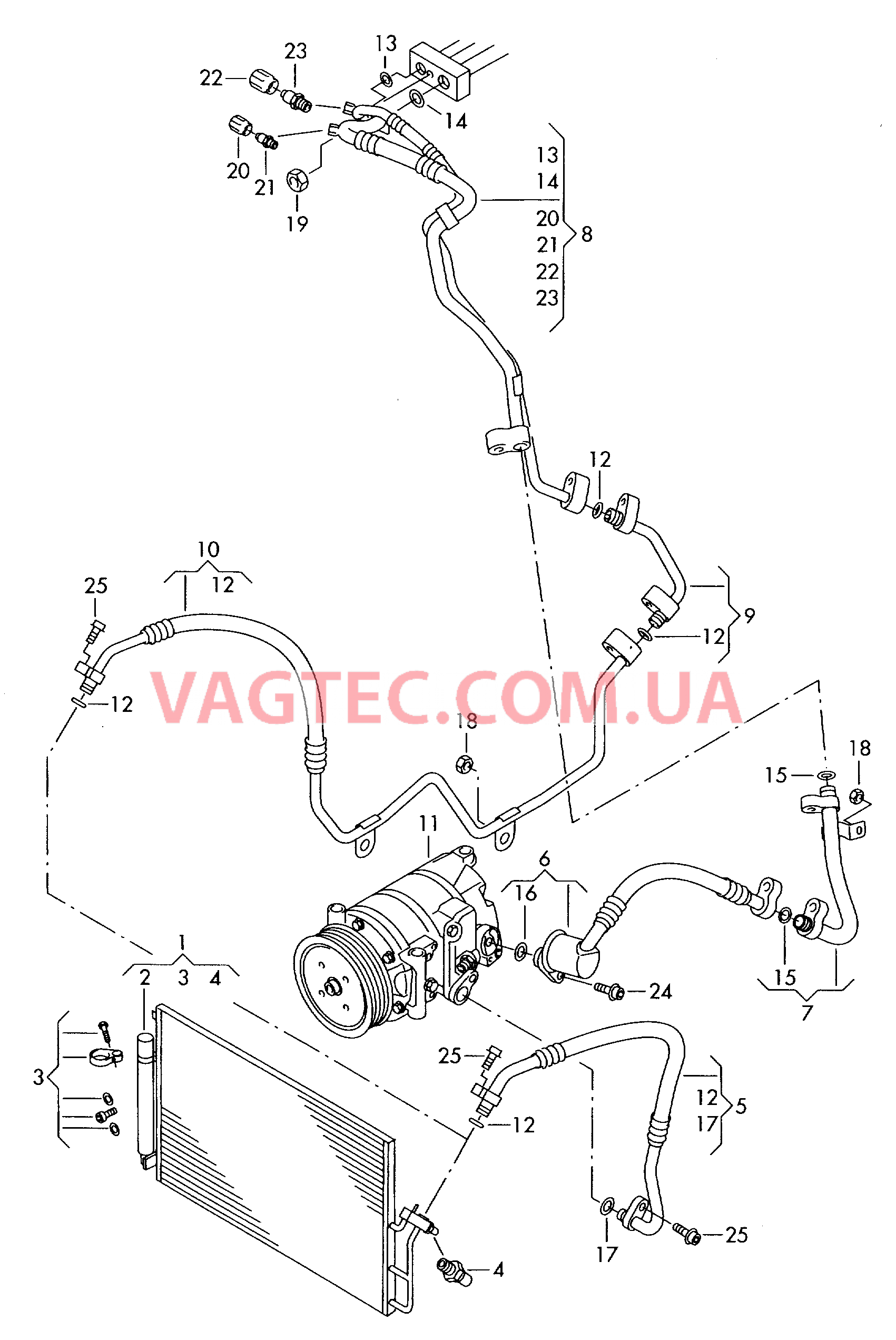 Трубопровод хладагента  для VOLKSWAGEN Crafter 2014