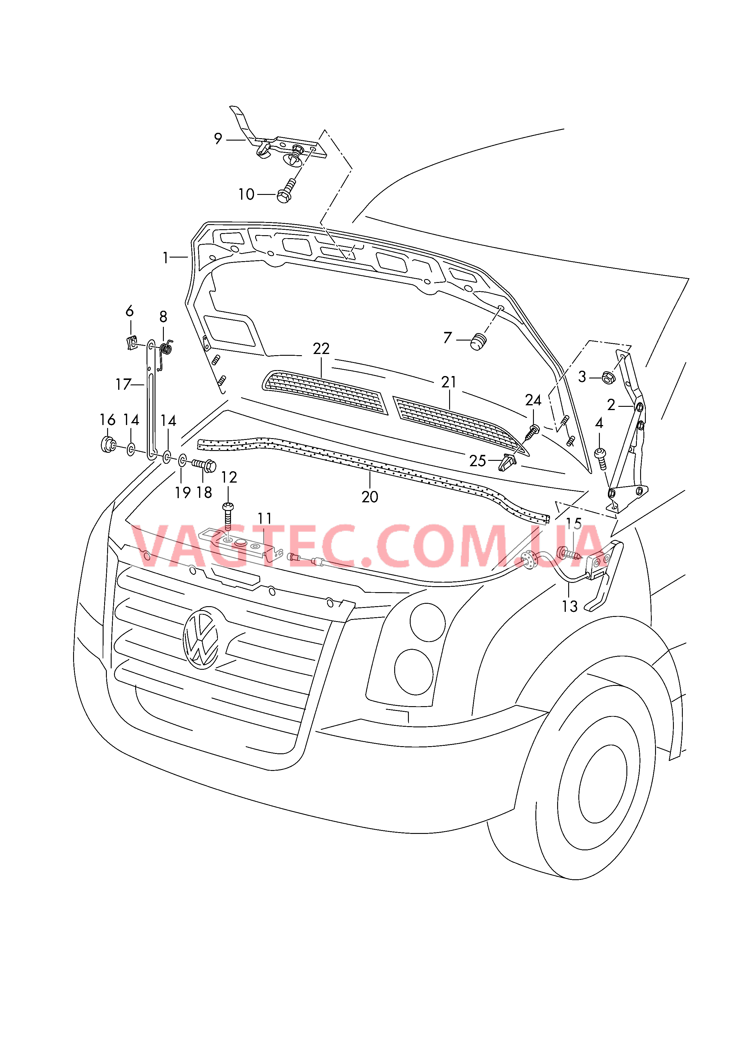 Капот  для VOLKSWAGEN Crafter 2015