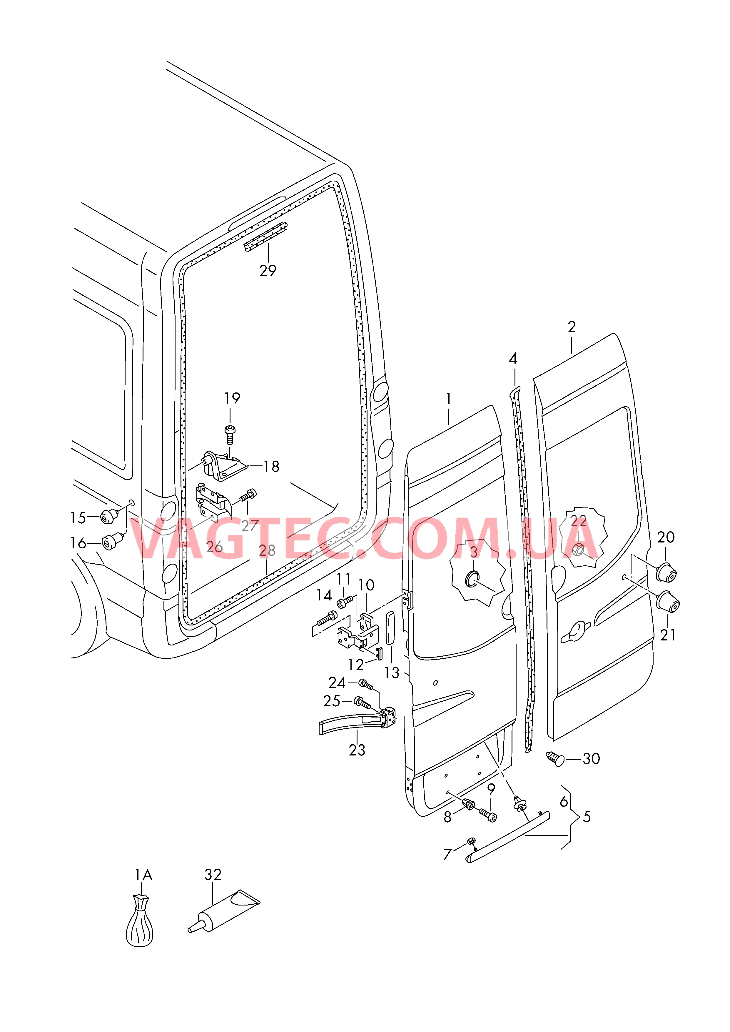 Дверь распашная  для VOLKSWAGEN Crafter 2015