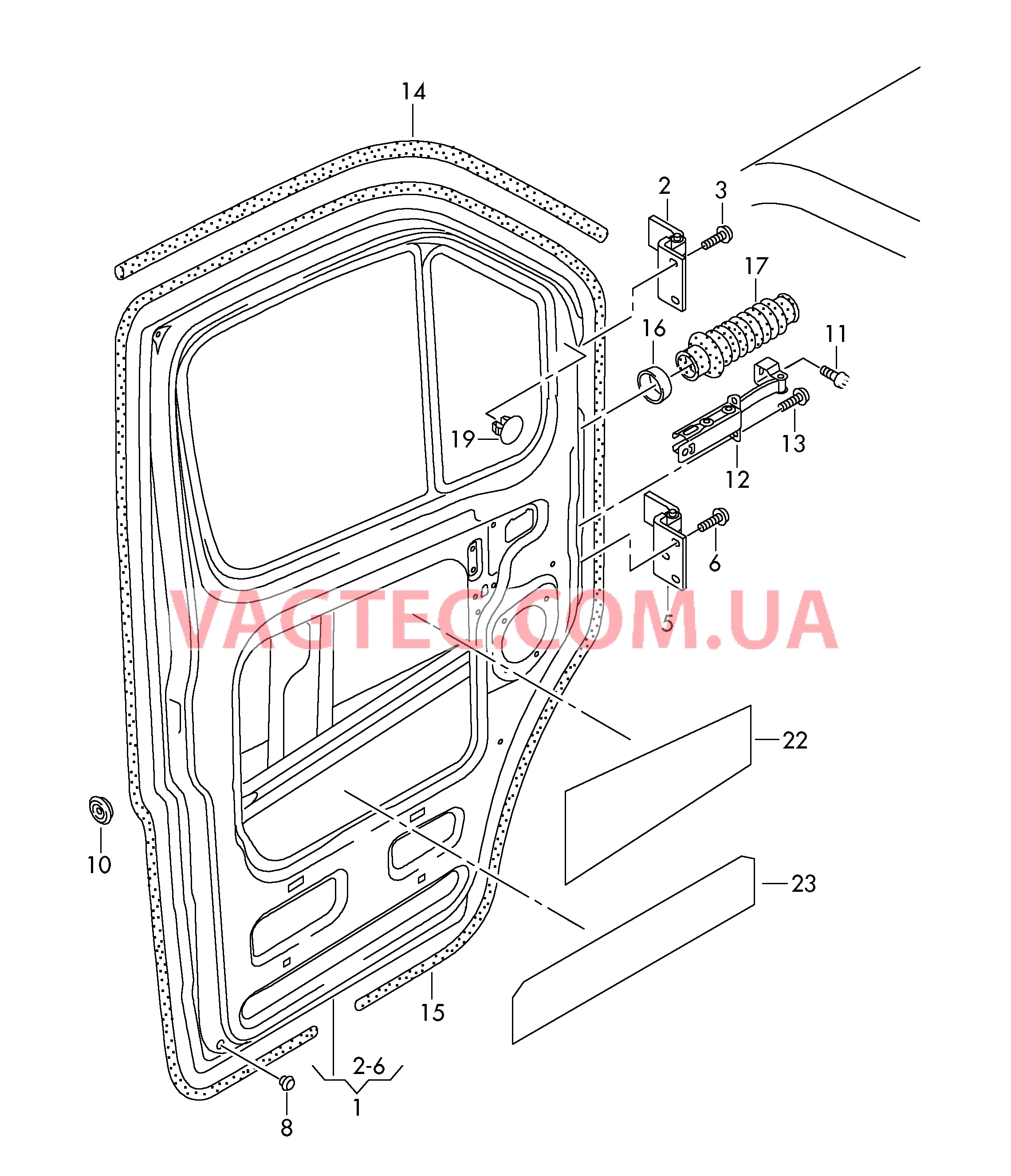 Дверь водителя и передн. пасс.  для VOLKSWAGEN Crafter 2008