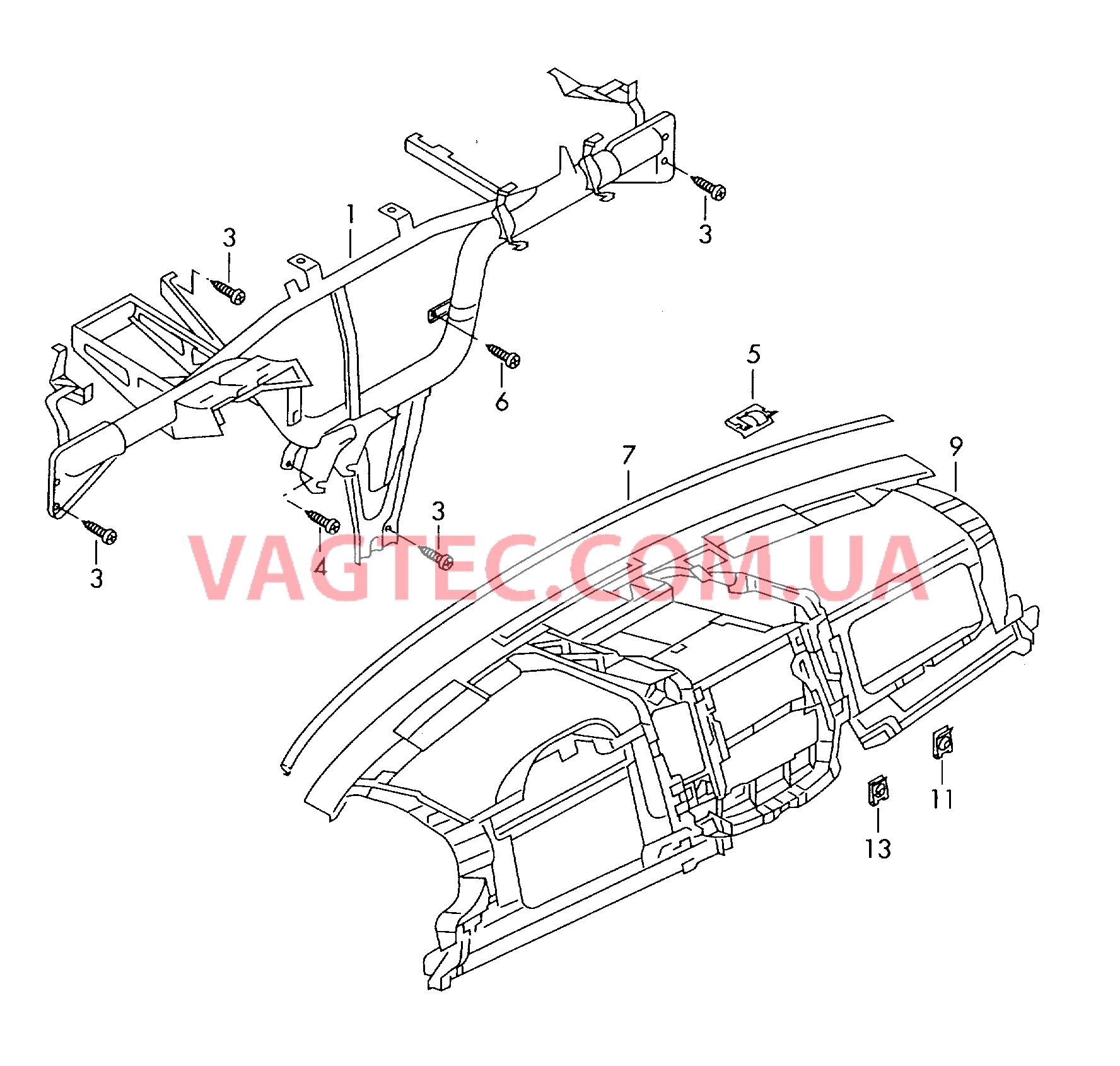 Панель приборов Траверса  для VOLKSWAGEN Crafter 2007