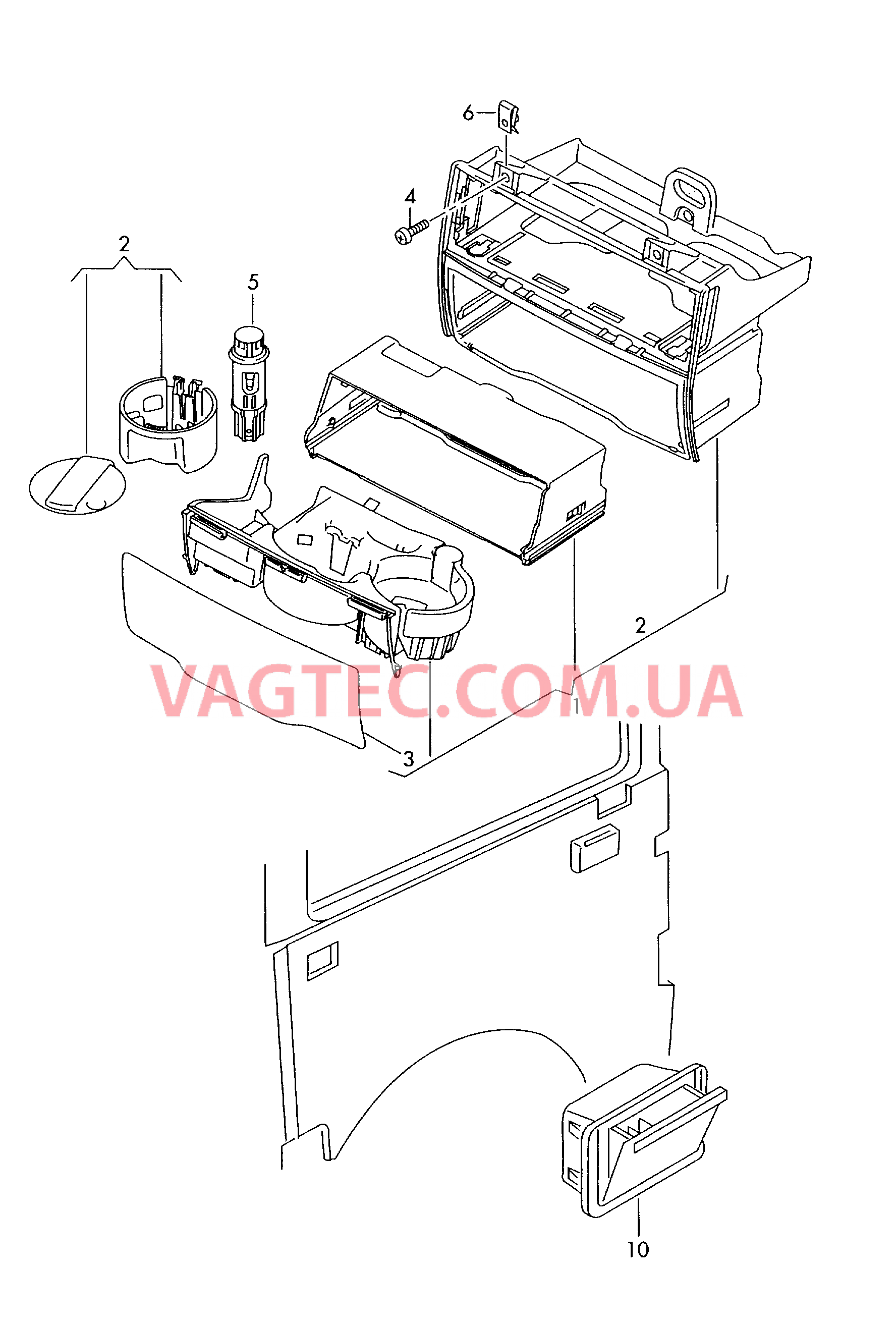 Пепельница  для VOLKSWAGEN Crafter 2008