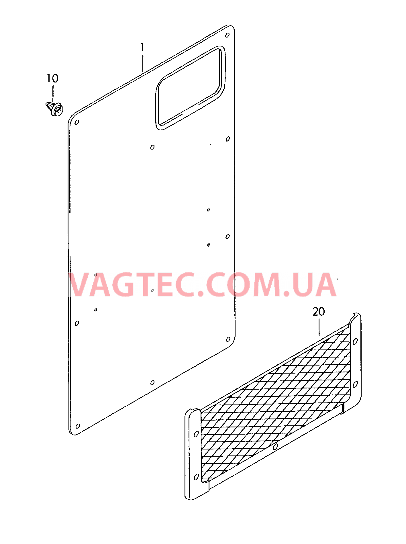 Обивка двери  F             >> 2E-9-038 000* F             >> 2F-9-011 000* для VOLKSWAGEN Crafter 2009