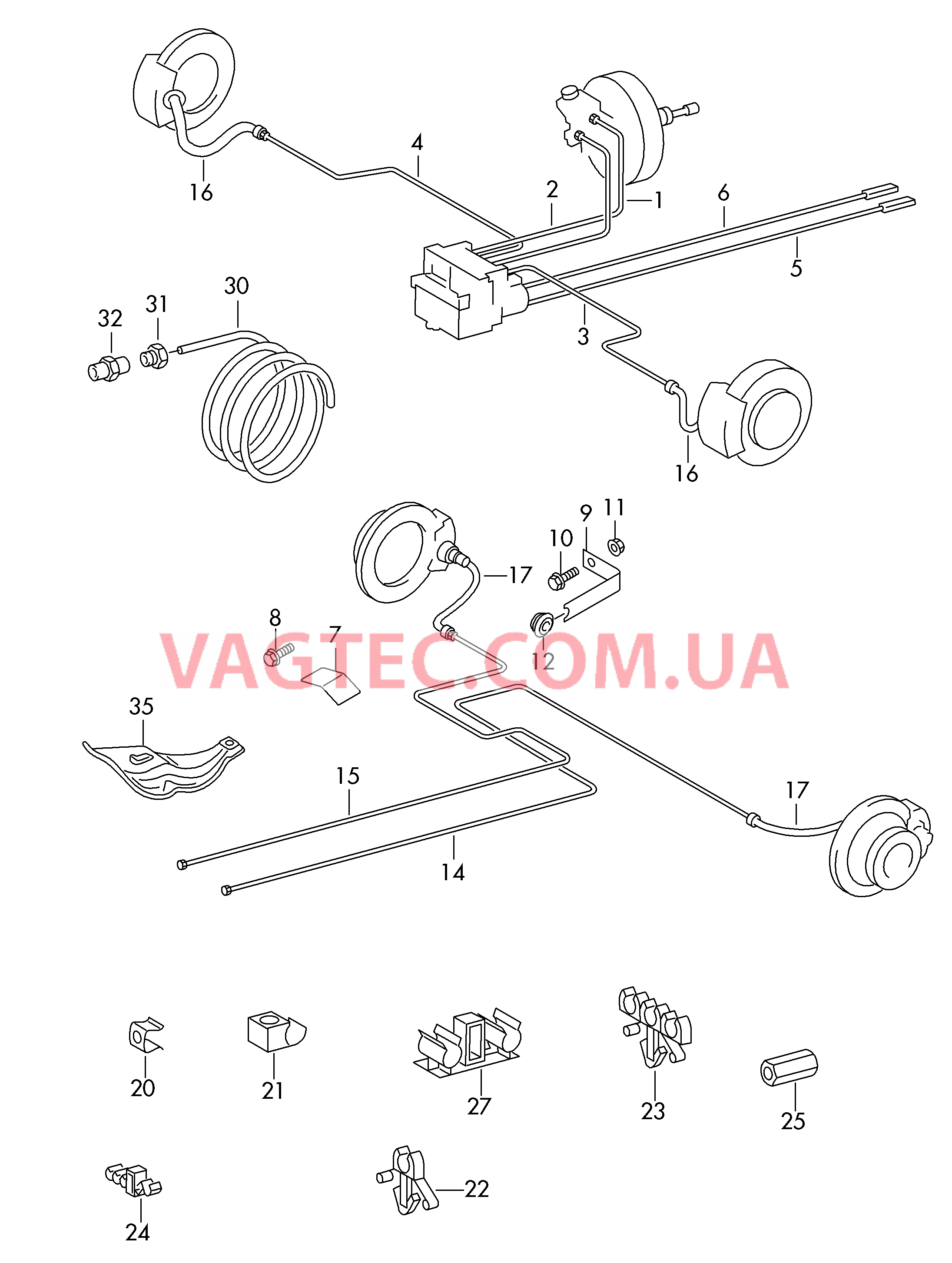 Тормозная трубка Тормозной шланг  для VOLKSWAGEN Crafter 2016
