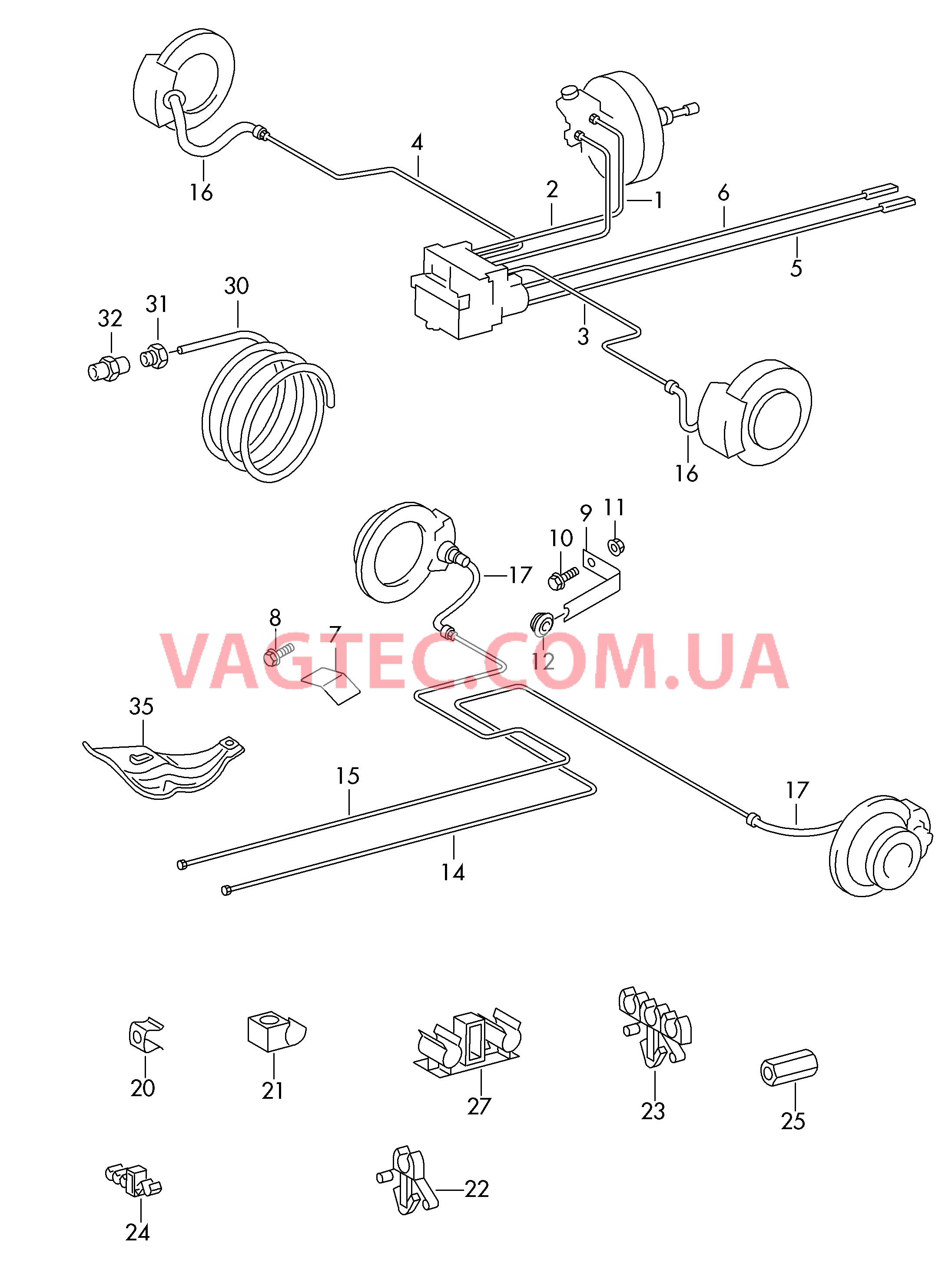 Тормозная трубка Тормозной шланг  для VOLKSWAGEN Crafter 2014