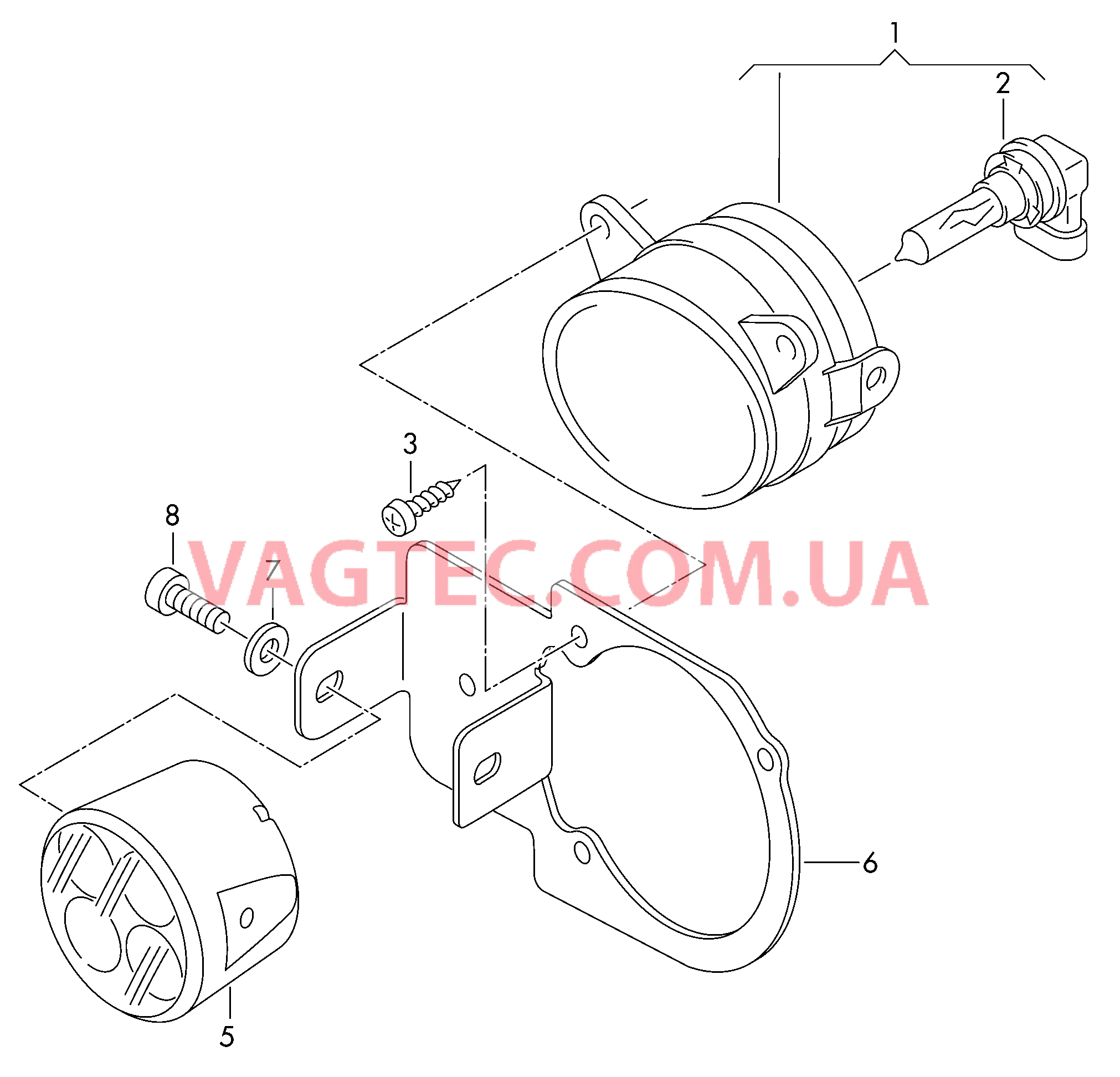 Галоген. противотуманная фара LED-секции днев. реж. освещен.  для VOLKSWAGEN Crafter 2013