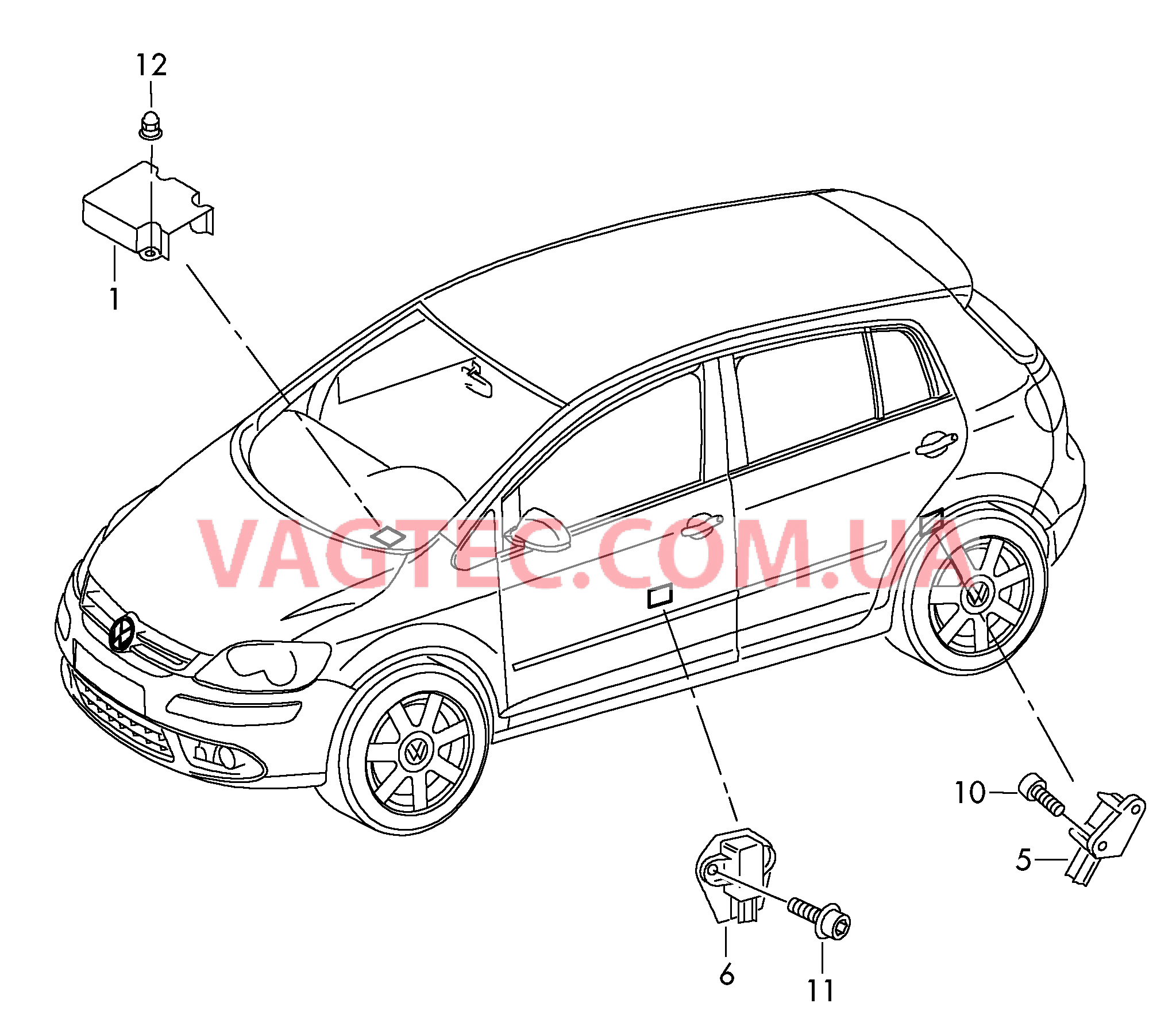 Электродетали для подуш.безоп.  для VOLKSWAGEN Golf.Plus 2009-1