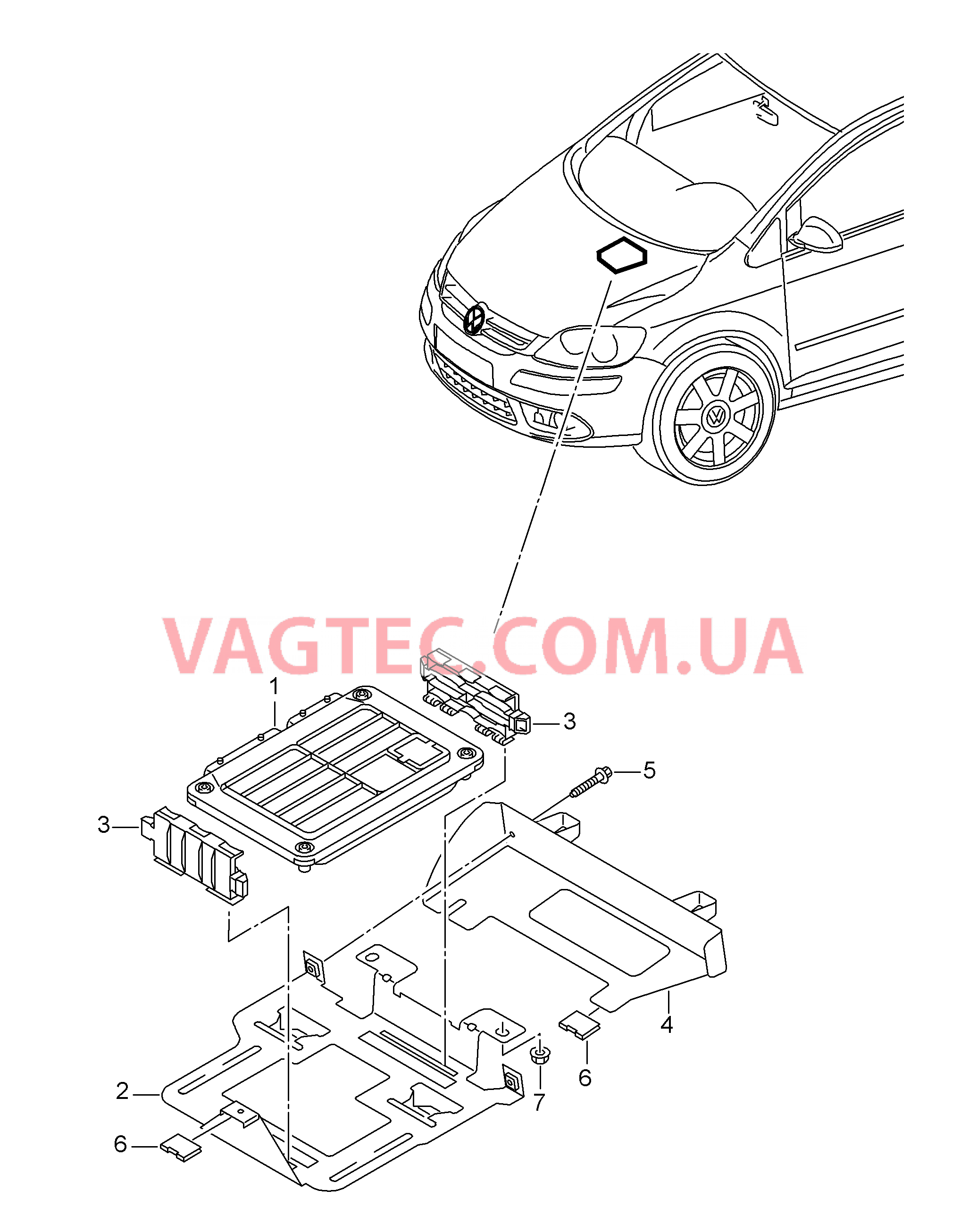 БУ дизельного двигателя Крепёжные детали  для VOLKSWAGEN Golf.Plus 2010