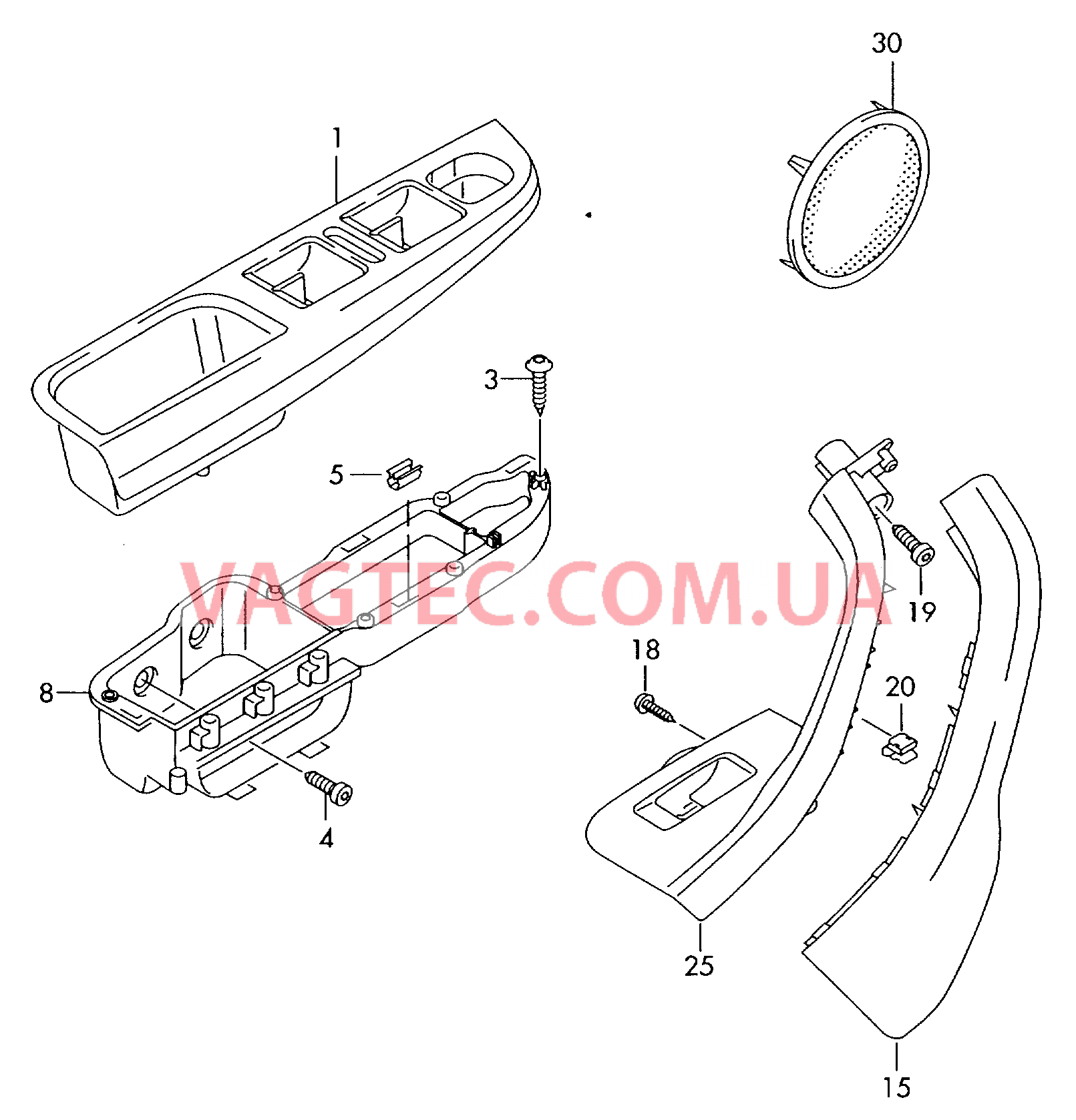 Ручка двери Накладка на громкоговоритель  для VOLKSWAGEN Golf.Plus 2012