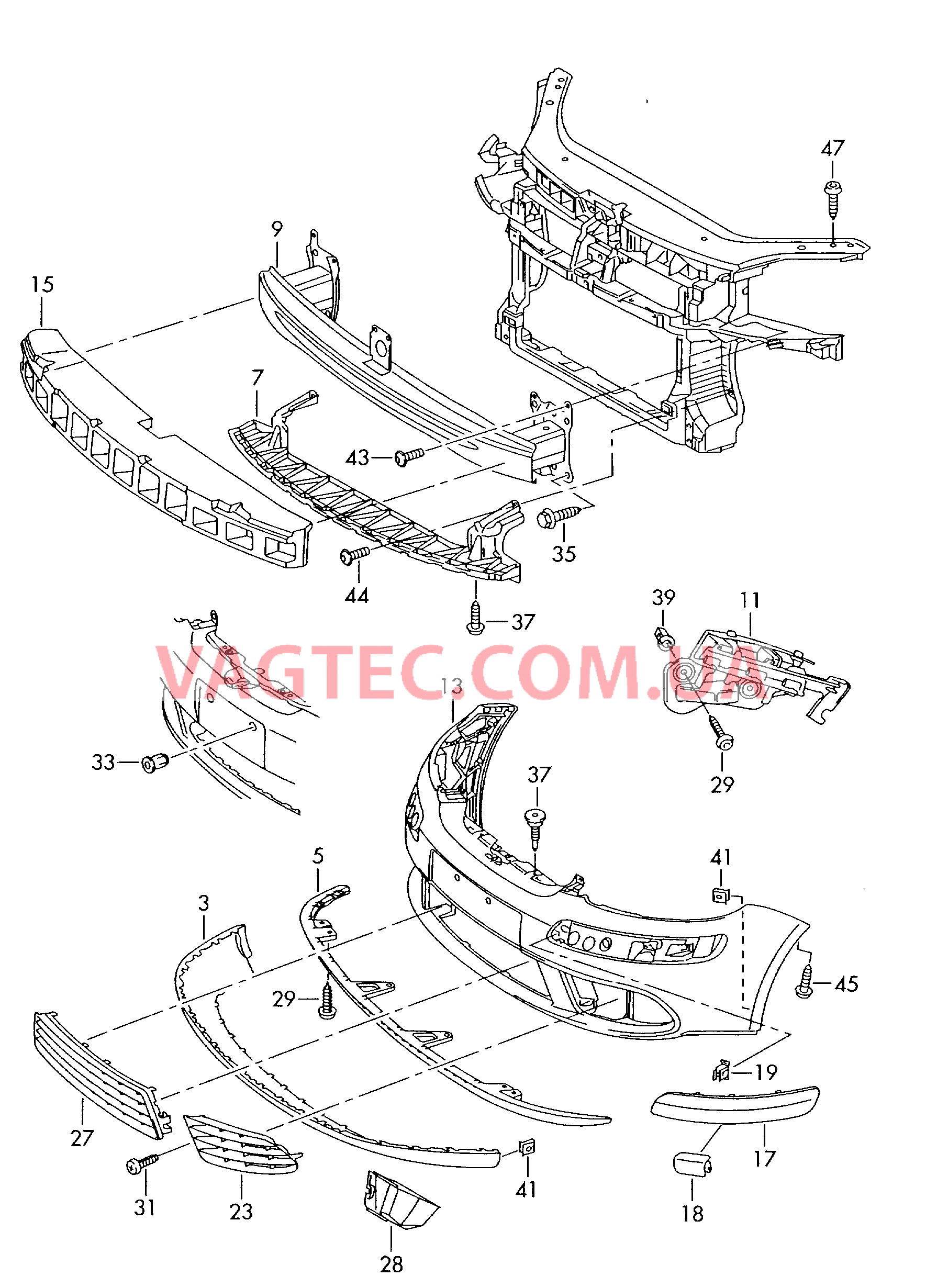 Бампер  для VOLKSWAGEN Golf.Plus 2006