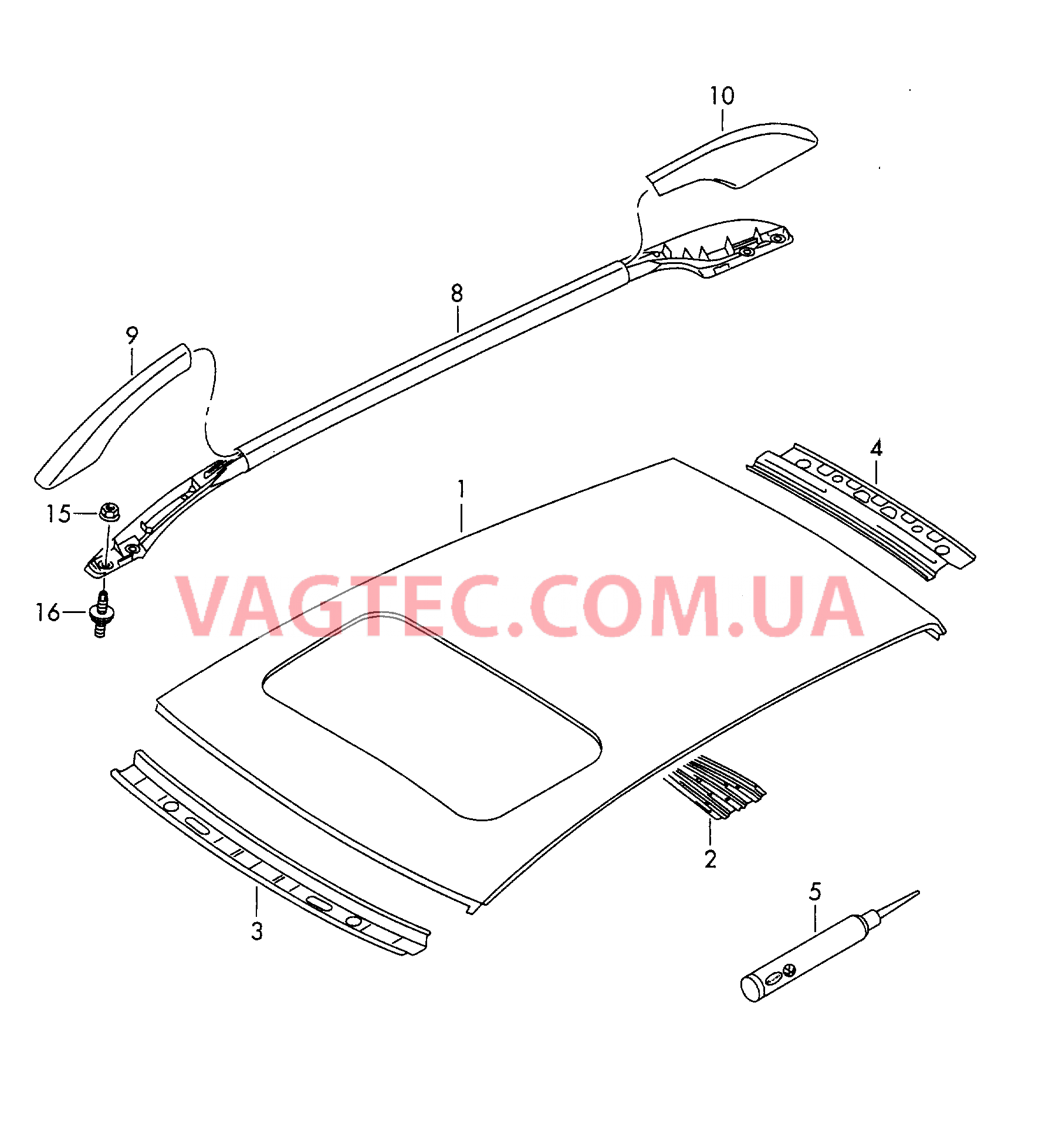 Крыша Релинг на крыше   F 1K-7-556 001>>* для VOLKSWAGEN Golf.Plus 2007