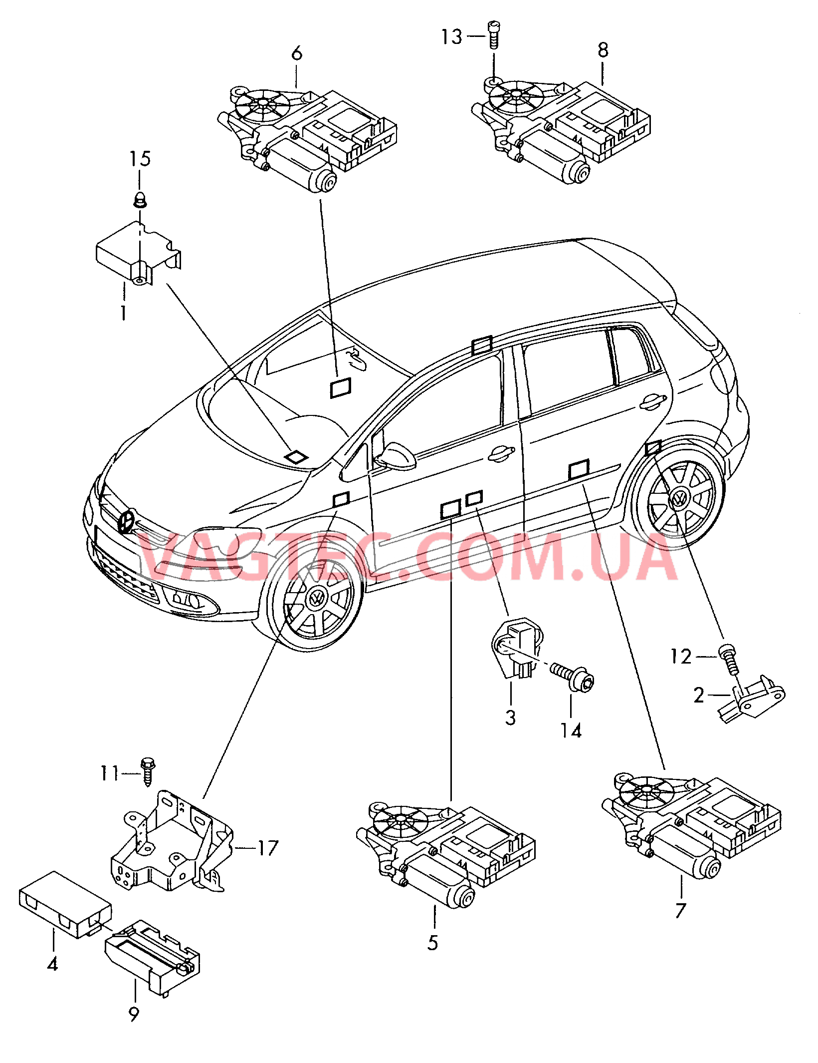 Электродетали для подуш.безоп.  F 1K-7-500 001>> для VOLKSWAGEN Golf.Plus 2005